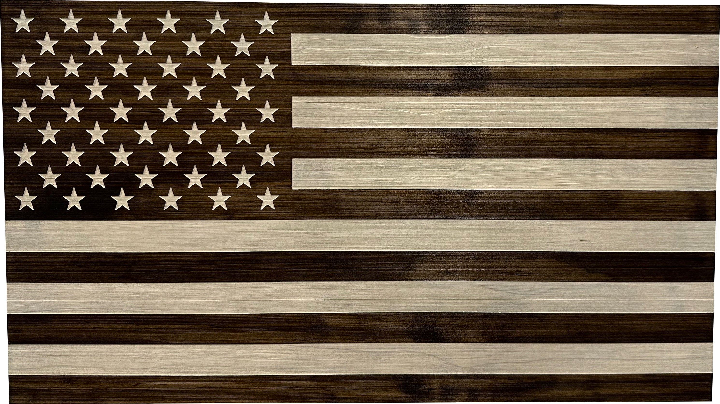 American Flag Decorative & Secure Wall-Mounted Gun Cabinet (Dark Walnut) by Bellewood Designs - product image 3 for Resin Society