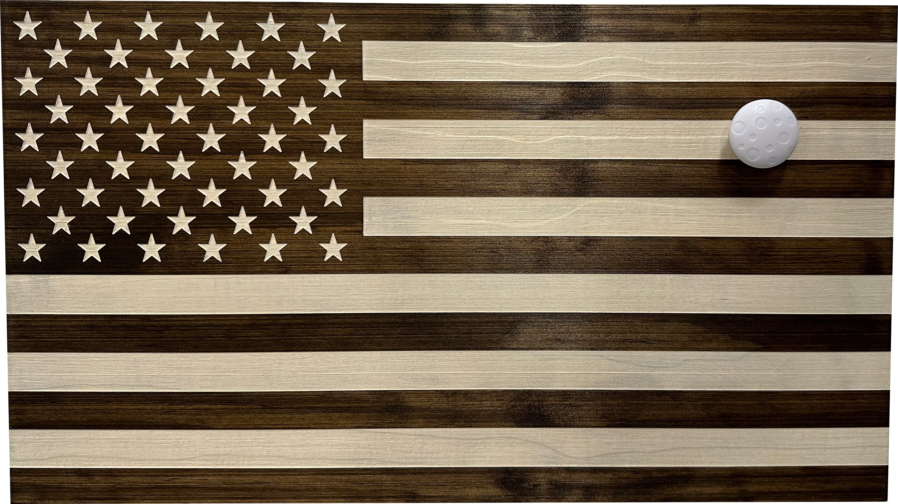 American Flag Decorative & Secure Wall-Mounted Gun Cabinet (Dark Walnut) by Bellewood Designs - product image 4 for Resin Society