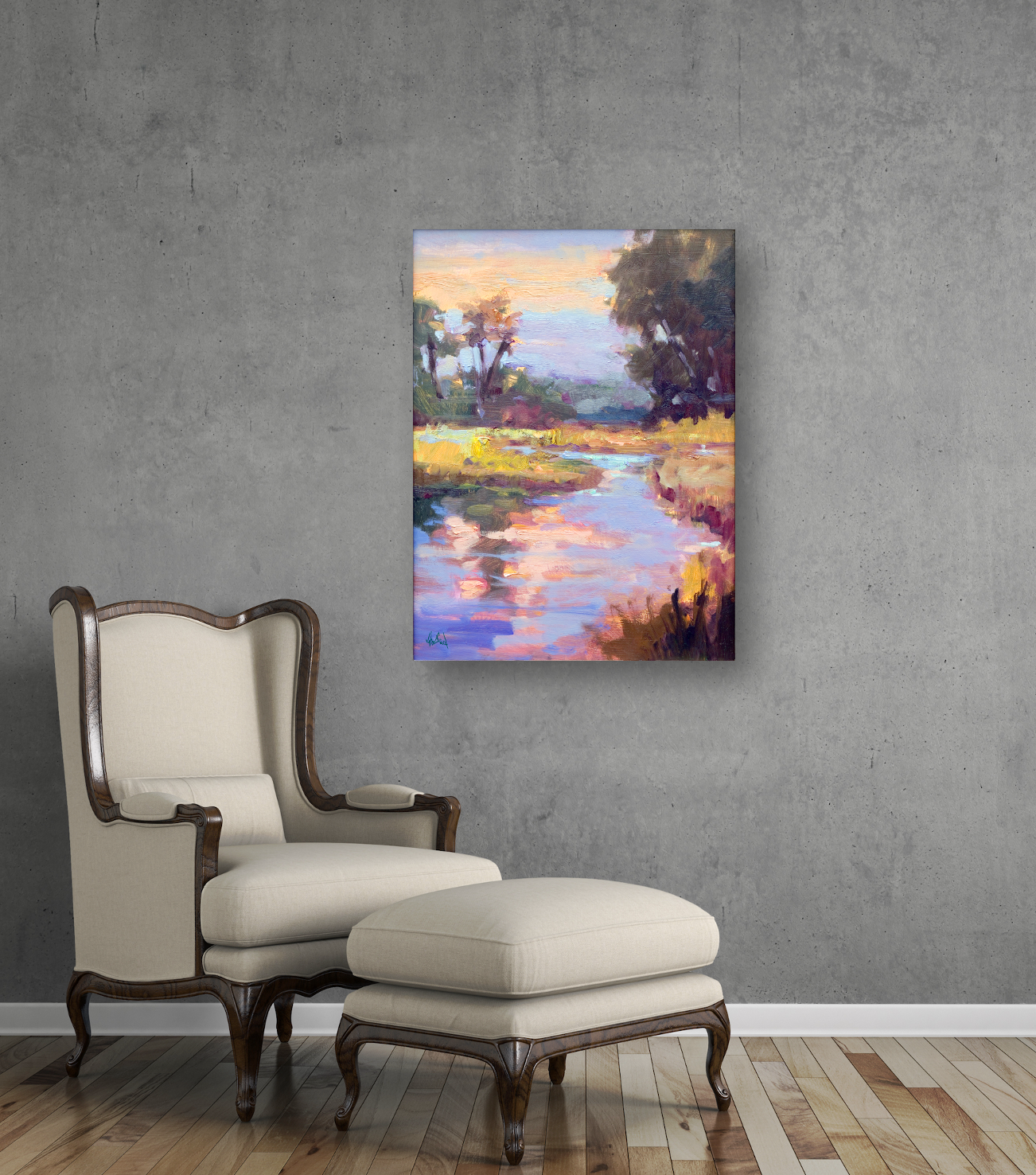 Dawn on the Marsh Artist Enhanced Canvas Print by John Beard Collection - product image 2 for Resin Society