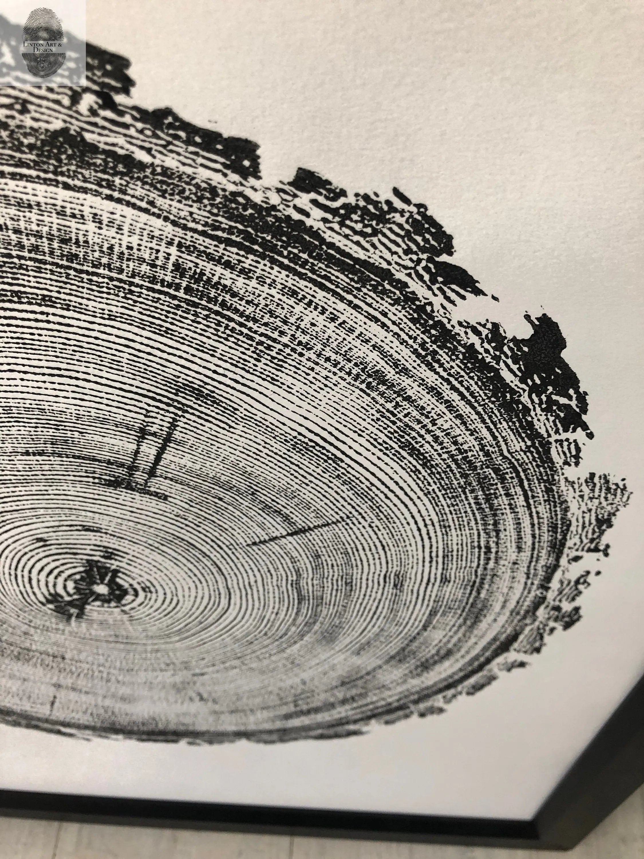 Denver Art, Rocky Mountains Tree Art, Pine Tree Art, Tree ring Print, Woodcut Print