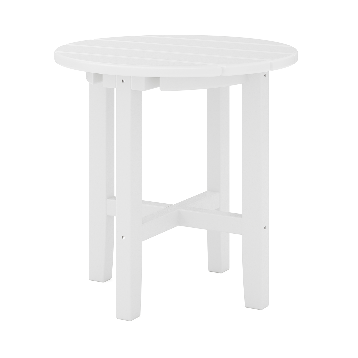 SoPoly 18 inch Classic Round Side Table in Black color