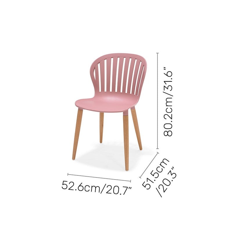Nassau Side Chair in Peony Pink Social Plastic®- 2pc by LifestyleGarden US - product image 9 for Resin Society
