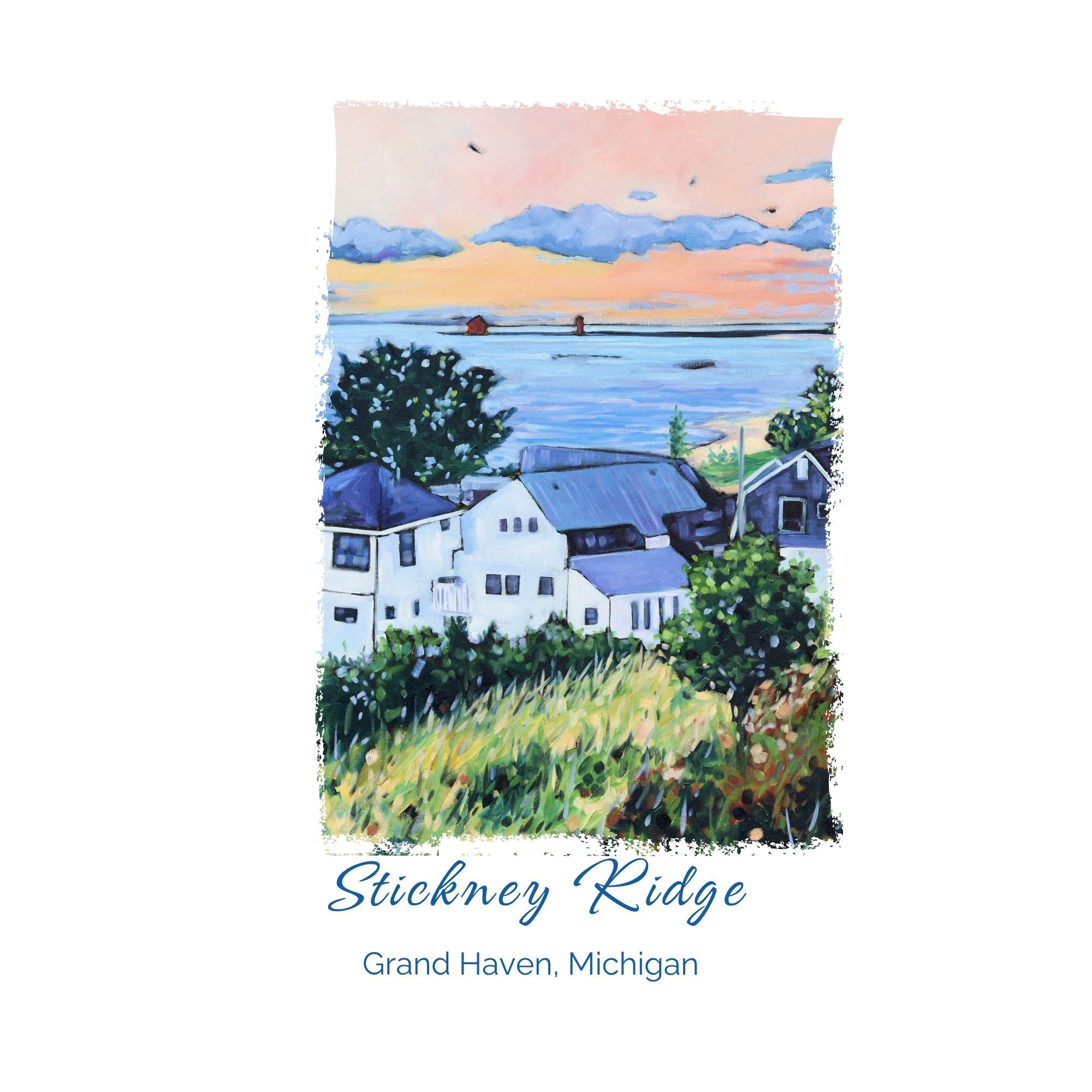 Dish Towel - "Views from Stickney Ridge" detail image - Resin Society