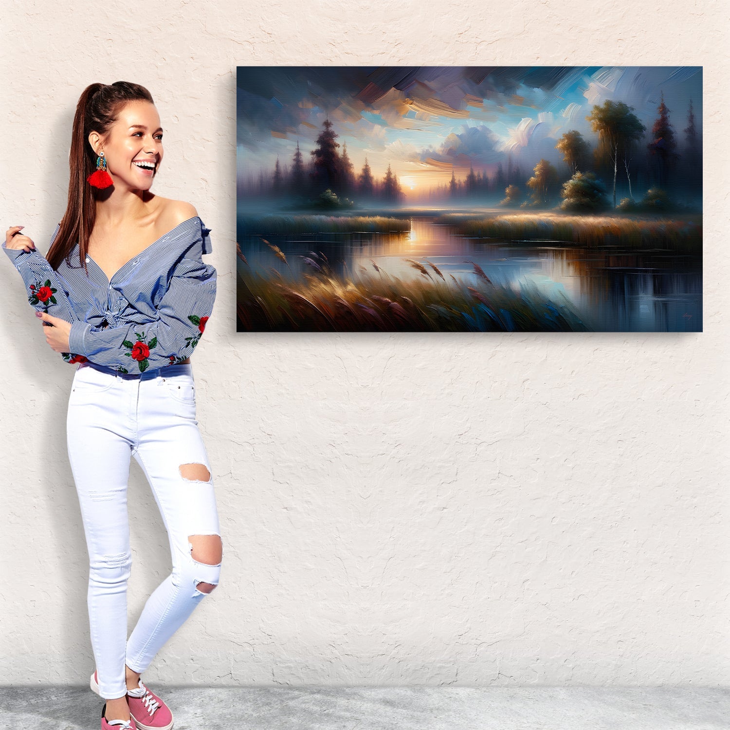 Canvas Print: "Dreaming Dusk" by Tailored Canvases - product image 5 for Resin Society