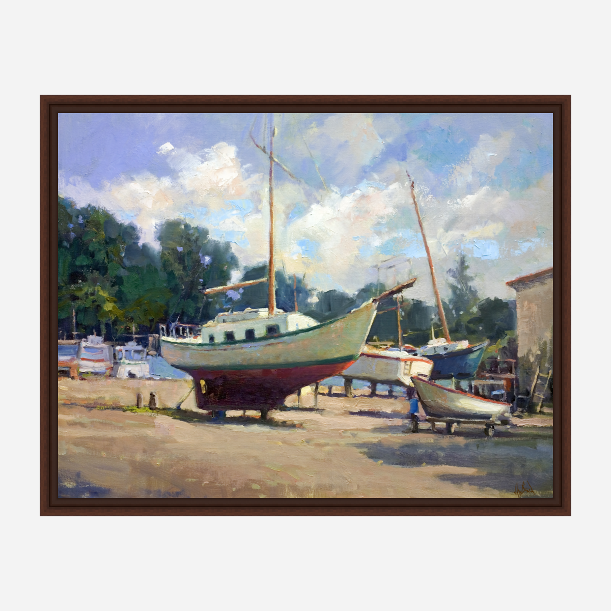 Dry Dock Artist Enhanced Canvas Print