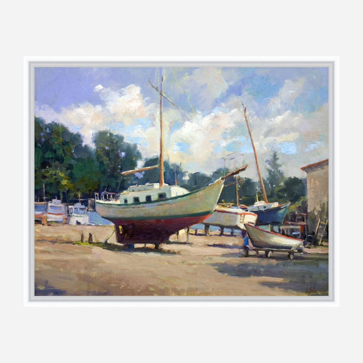 Dry Dock Artist Enhanced Canvas Print
