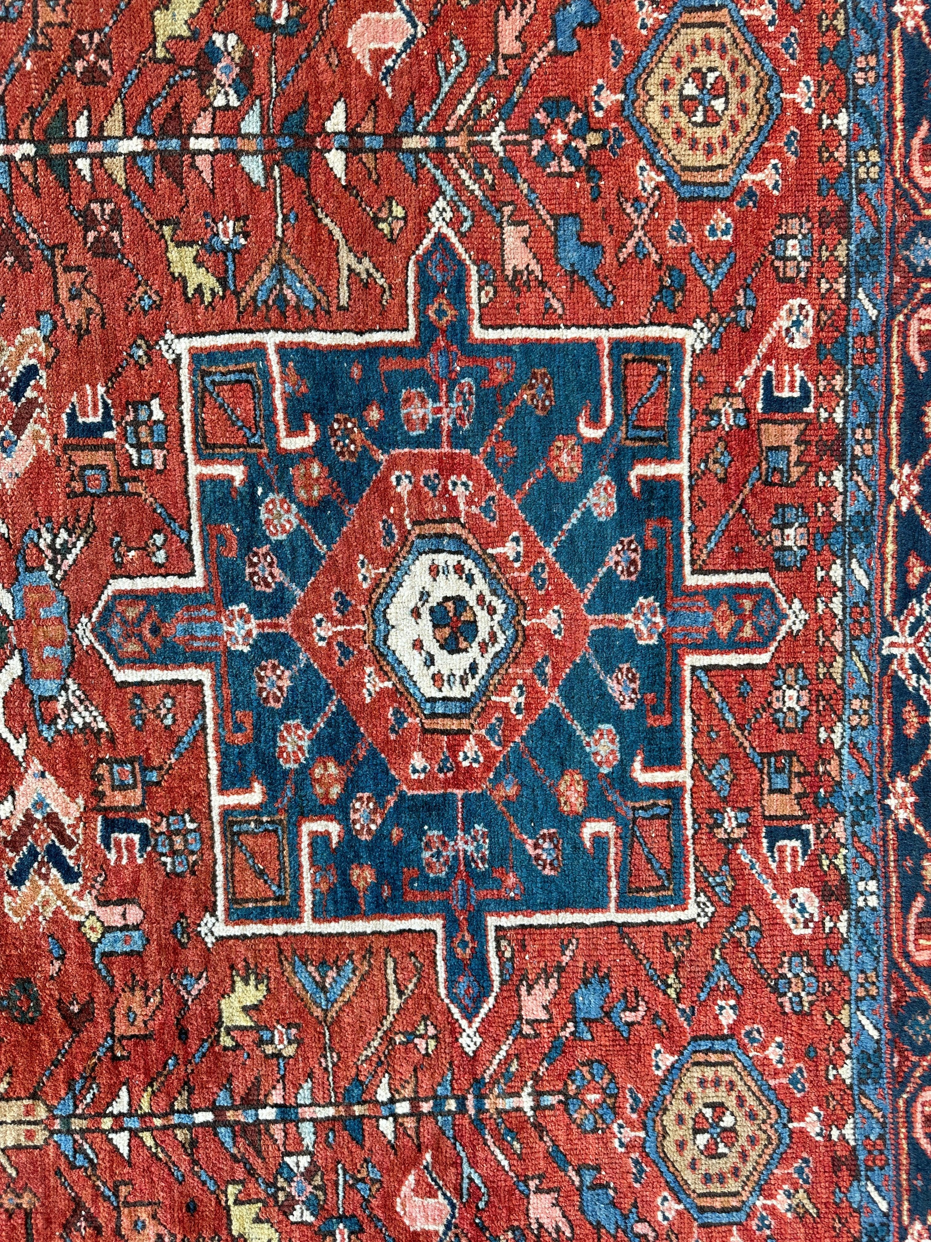 KARAJA Persian Antique Heriz Rug 4'9" x 6' by Rugistan - product image 8 for Resin Society