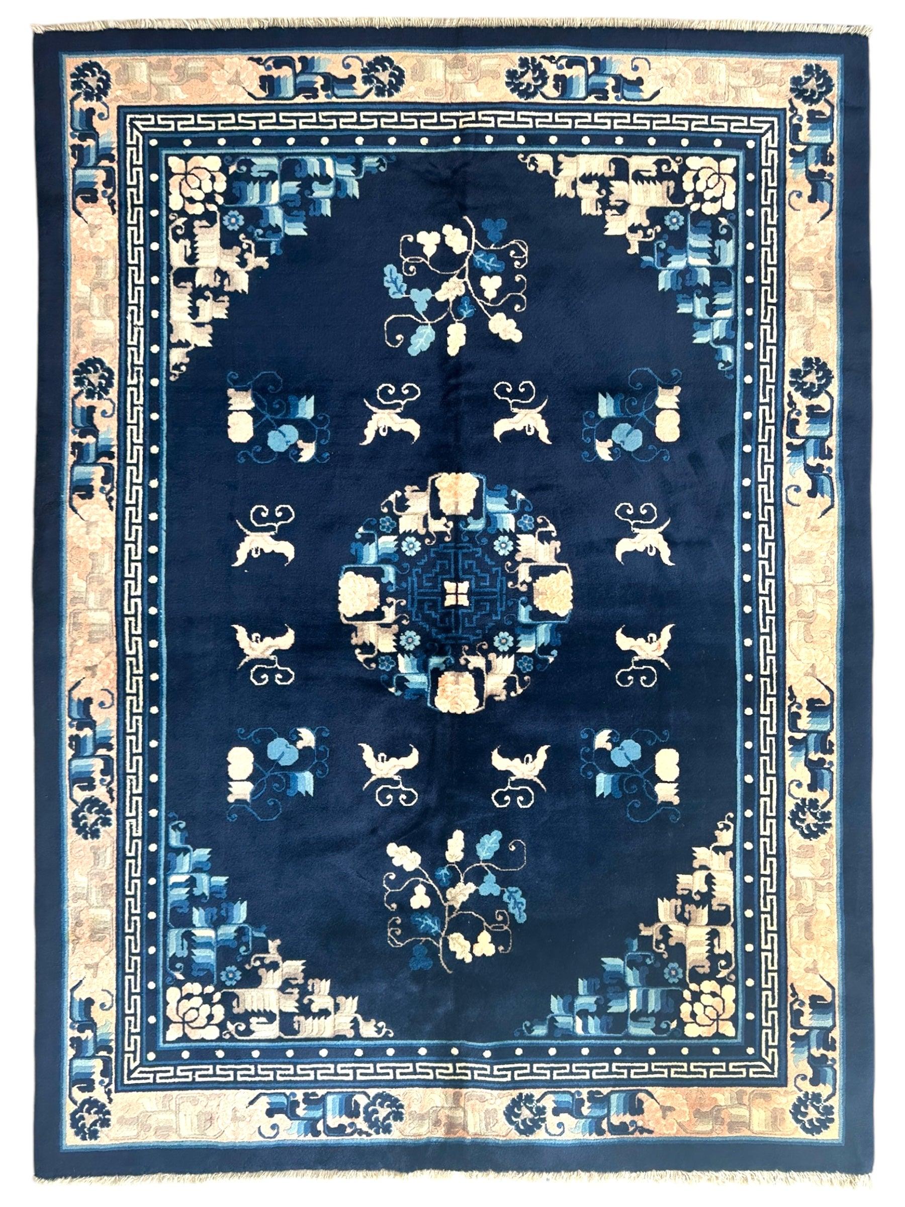 Hand-Knotted Antique Chinese Peking Wool Rug – 5’6” x 7’6” – Full Pile by Rugistan - main product image for Resin Society