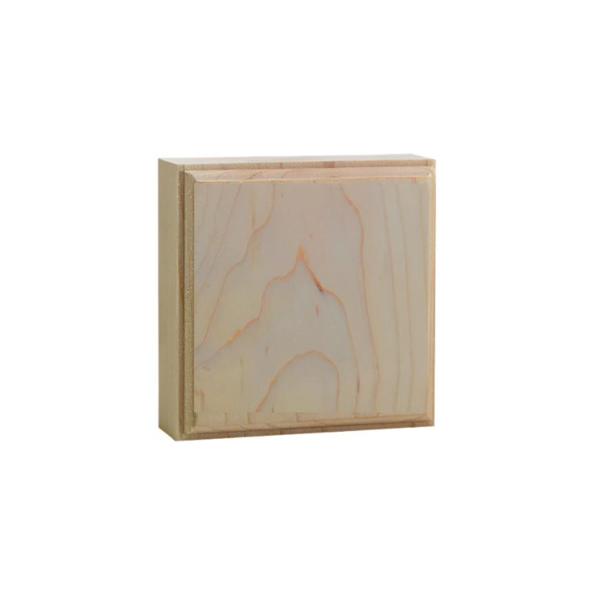 EWAP31 unfinished hardwood corner block 1 inch by 3 inch square