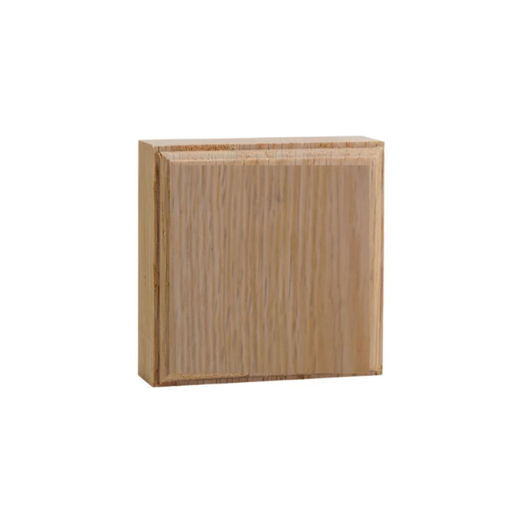 EWAP31 unfinished hardwood corner block 1 inch by 3 inch square