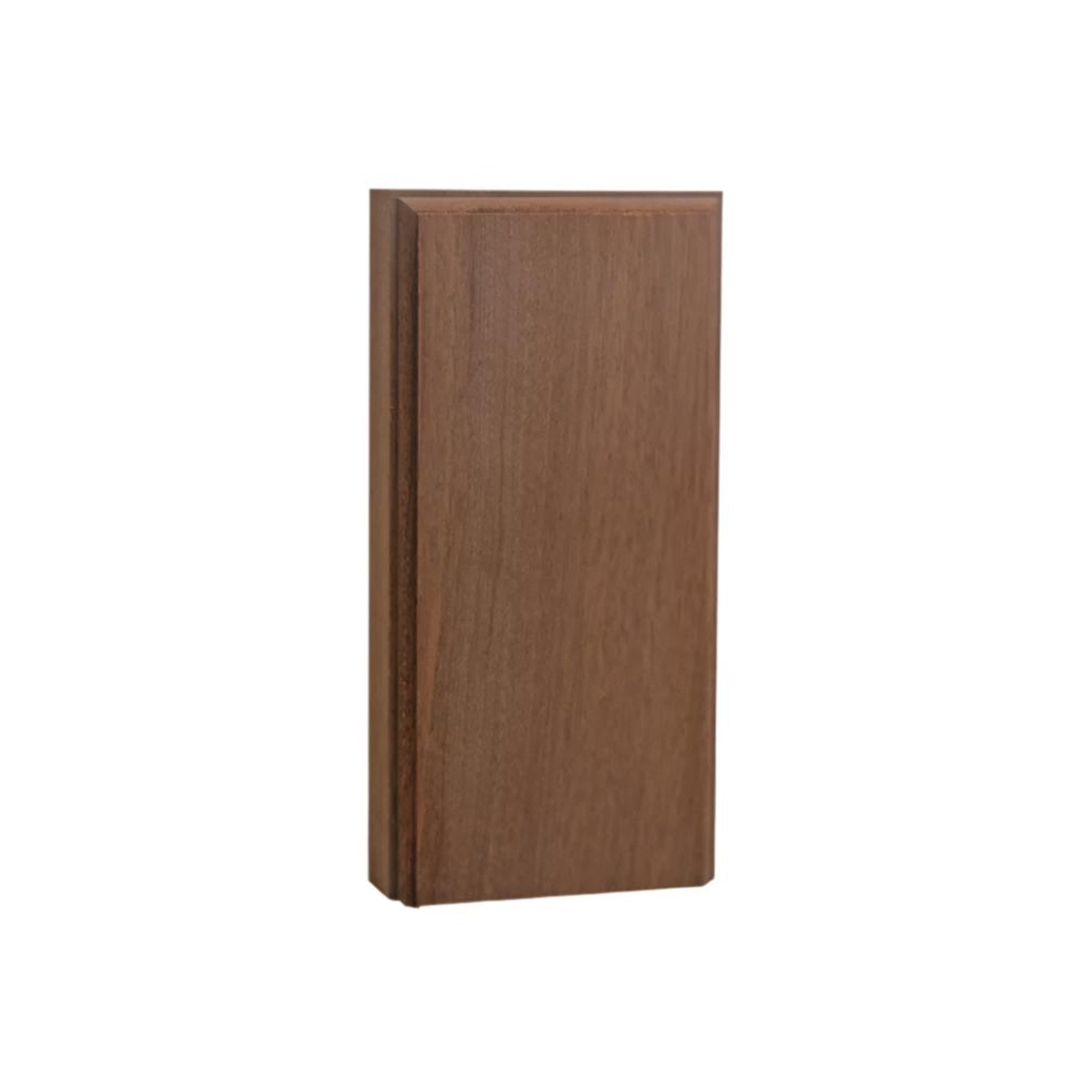 Unfinished hardwood casing plinth block 1 inch by 3 inch by 6 inch tall in Poplar wood