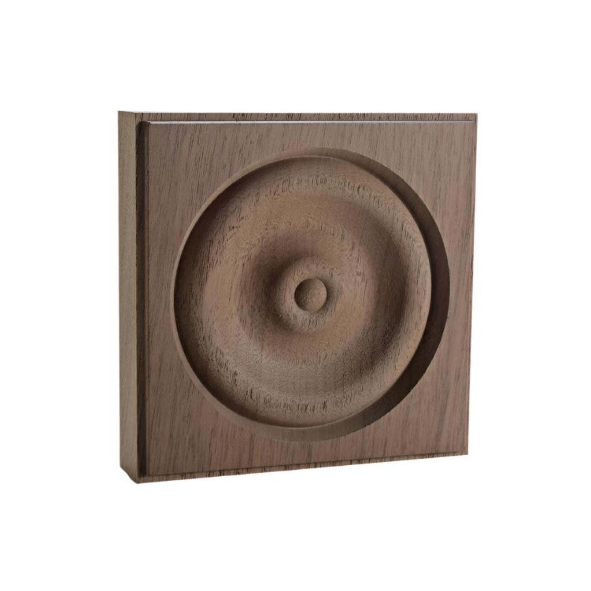EWAP40 Rosette Casing Corner Block in various hardwood finishes
