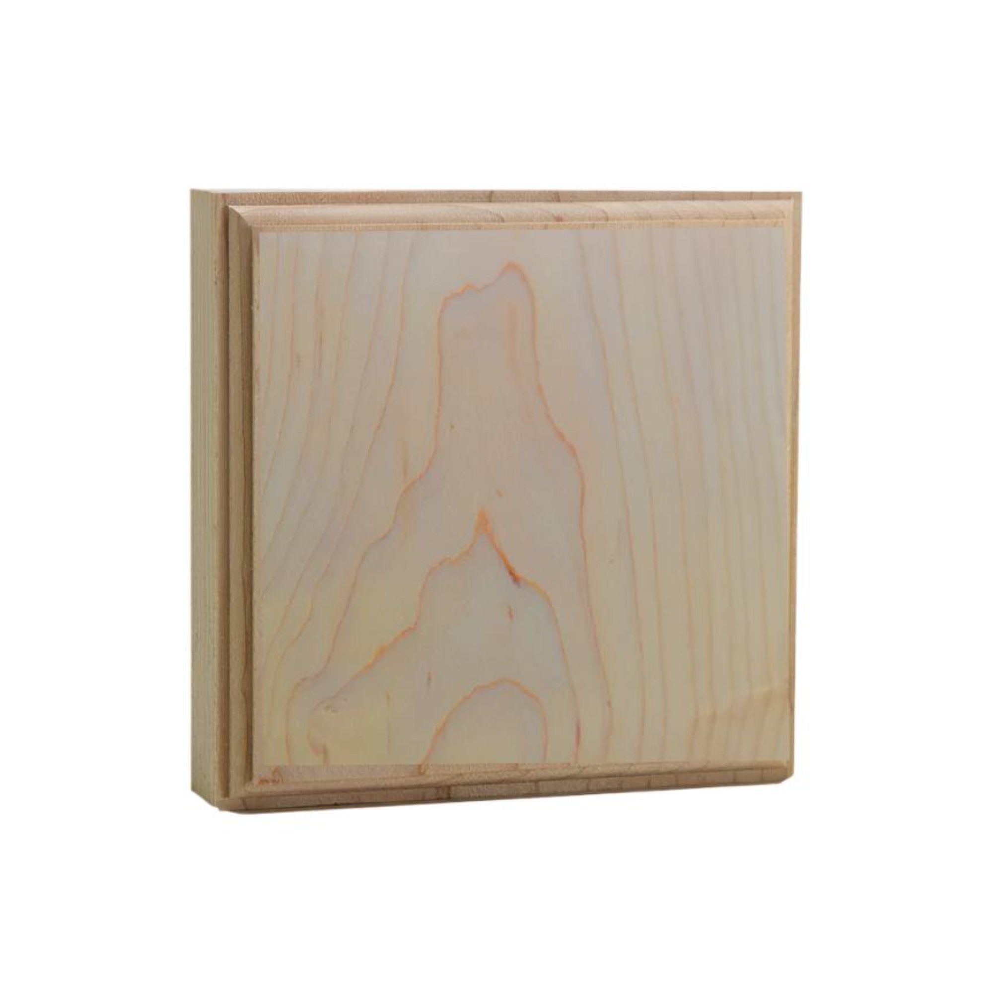 EWAP41 Unfinished Hardwood Casing Corner Block 1 inch by 4 inch square in various wood types