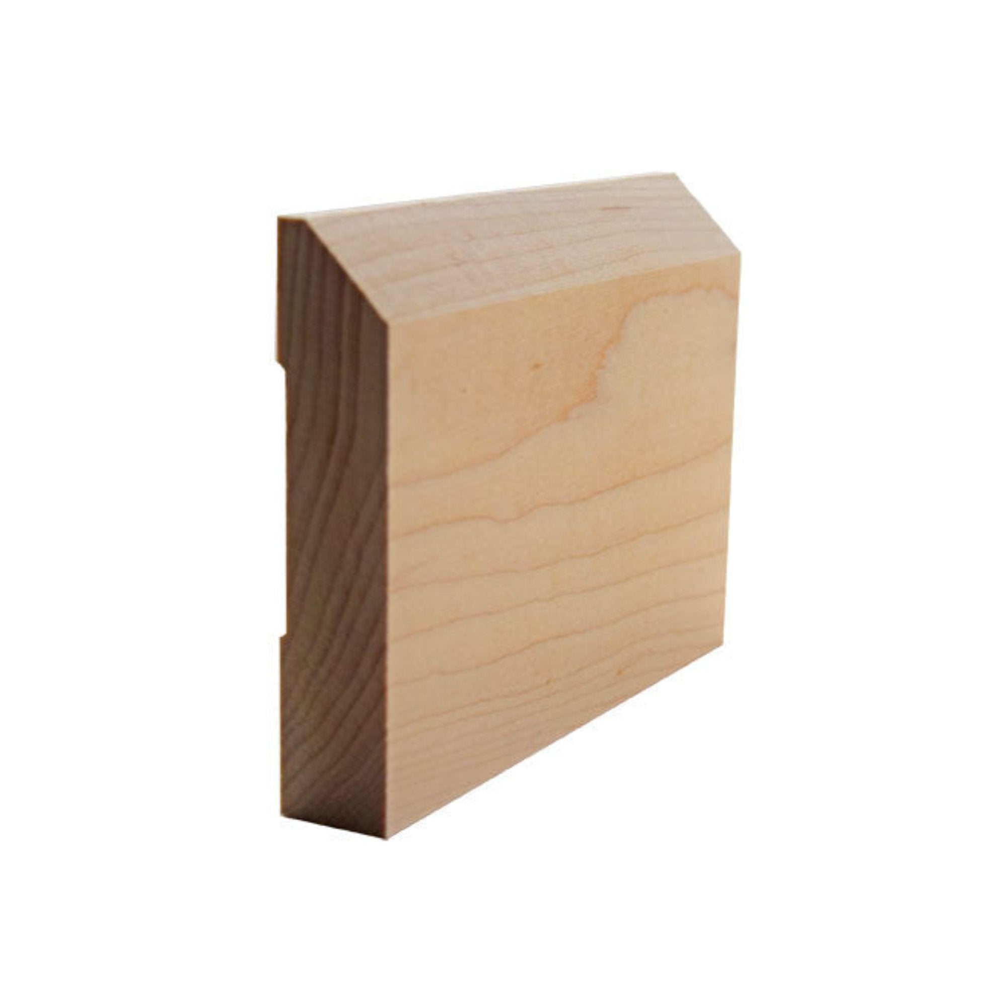 EWBB14 Beveled Edge Baseboard hardwood moulding unfinished in various wood types