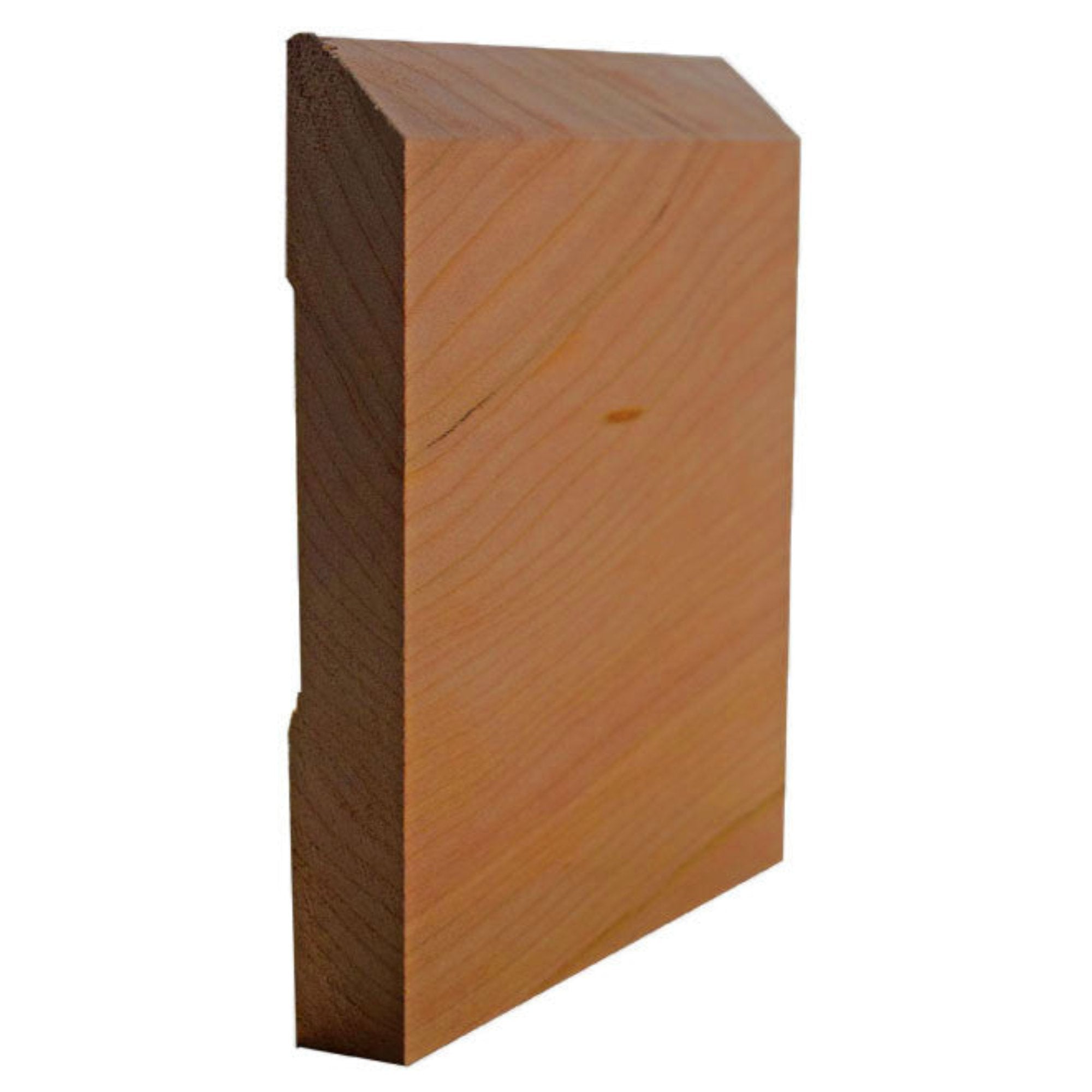 EWBB15 Beveled Edge Baseboard 5-1/4 inch tall unfinished solid hardwood moulding