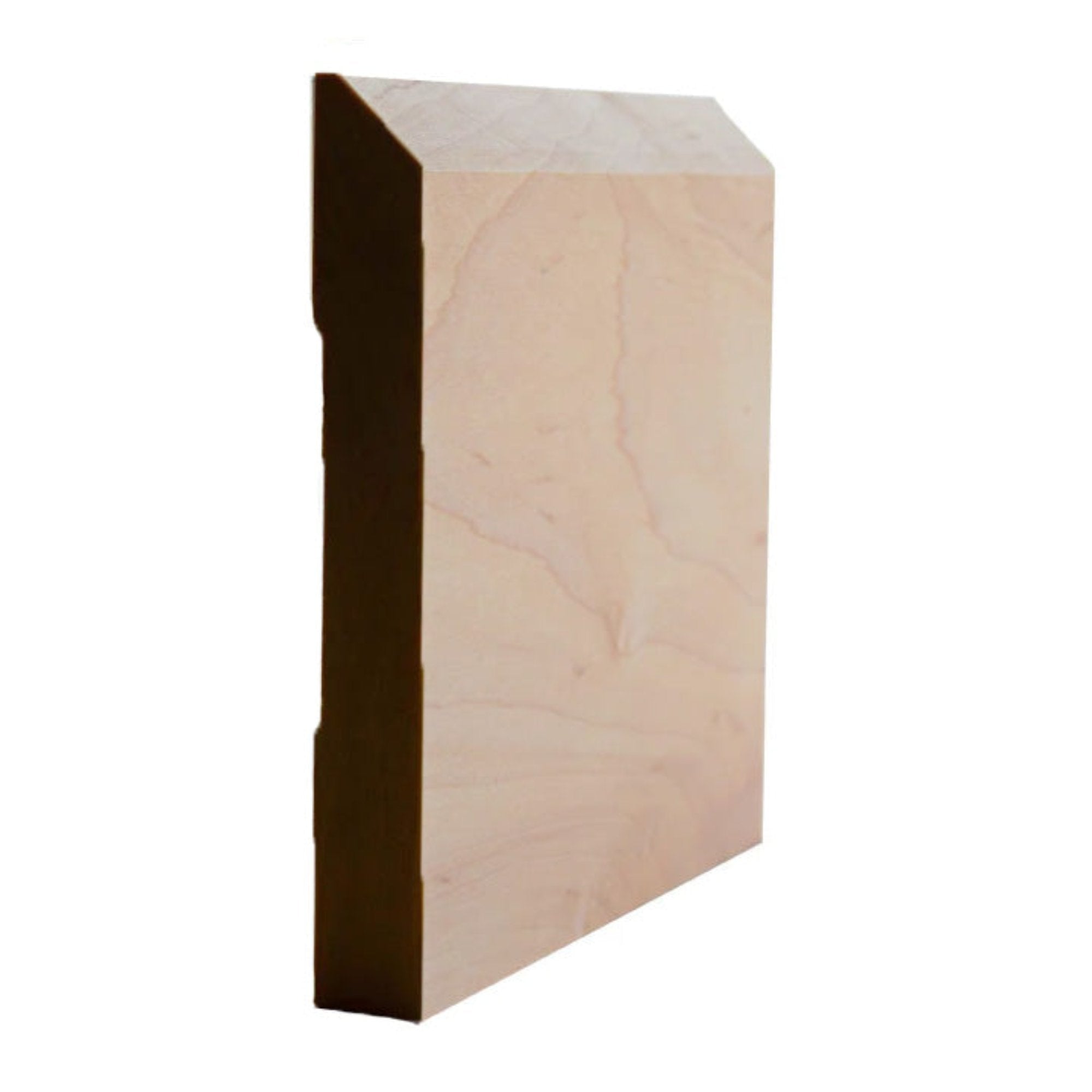 EWBB15 Beveled Edge Baseboard 5-1/4 inch tall unfinished solid hardwood moulding