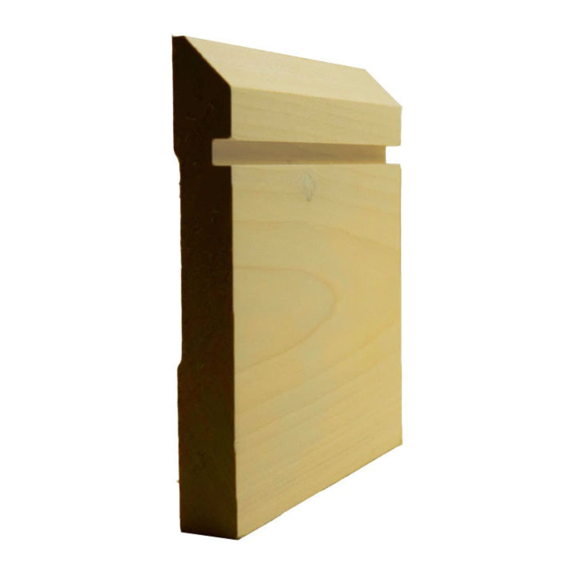 EWBB20 Bevel Groove Baseboard Moulding in unfinished solid hardwood