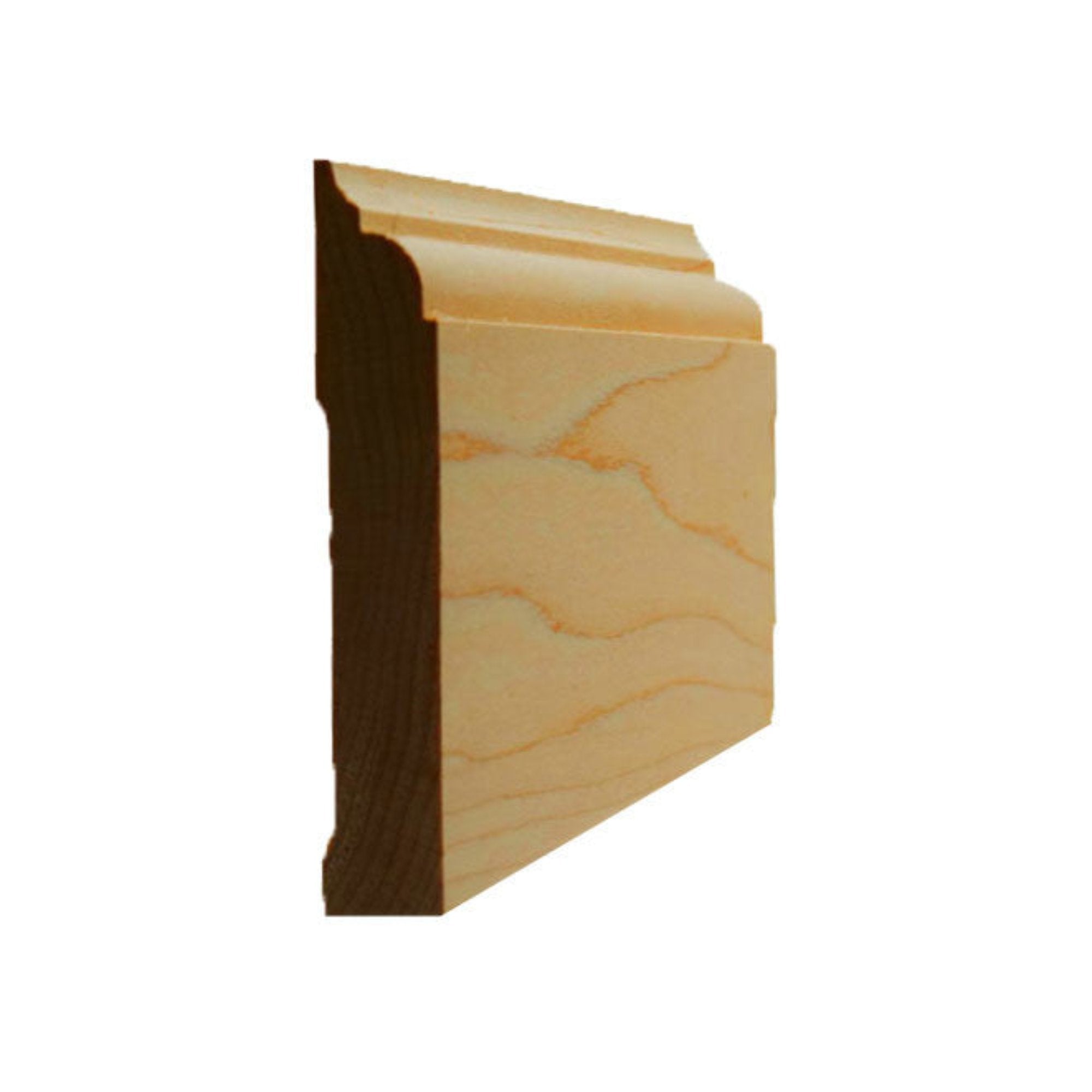 EWBB22 Nose & Cove 3-1/2 inch tall unfinished solid hardwood baseboard moulding