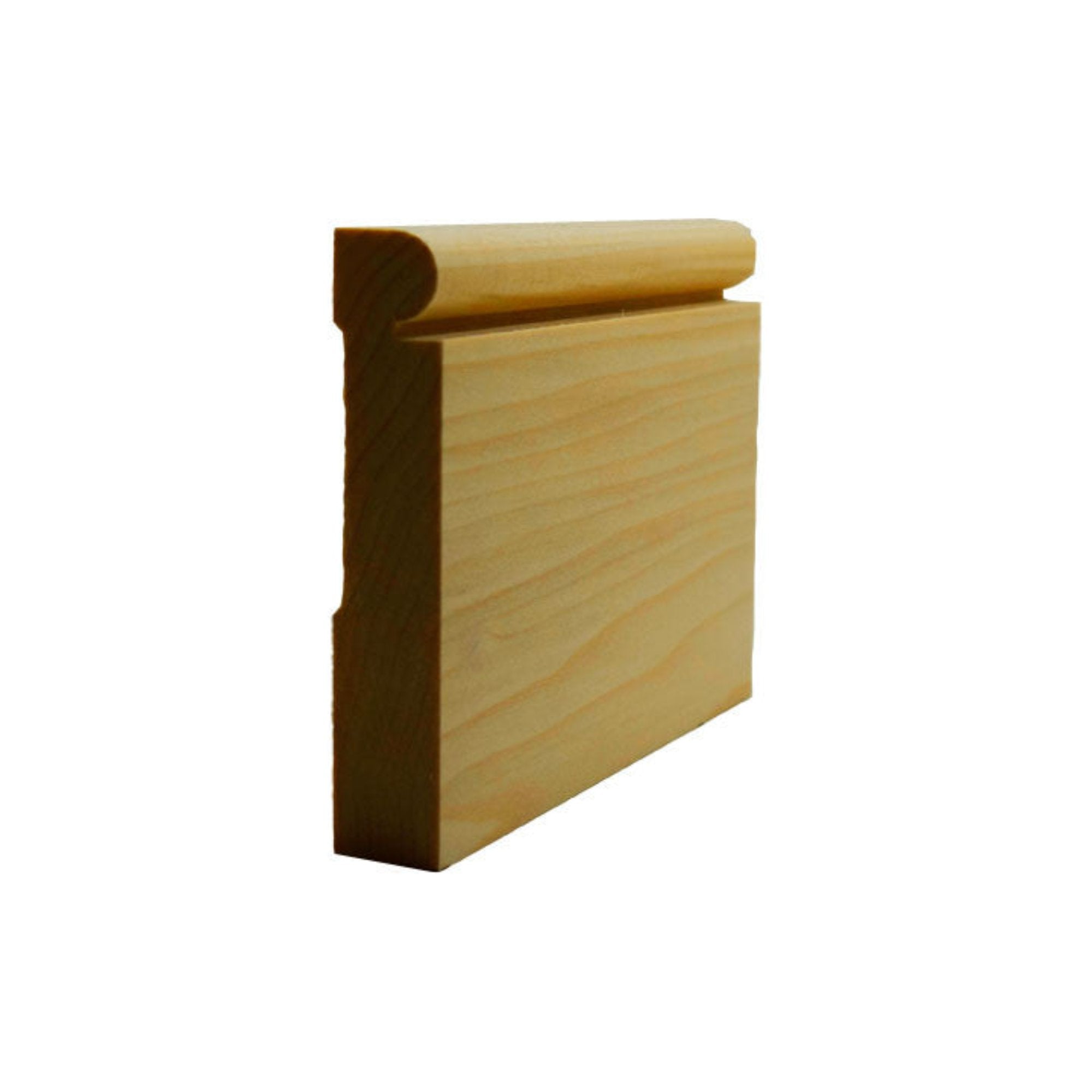EWBB25 Beaded 3-1/2 inch tall unfinished hardwood baseboard moulding
