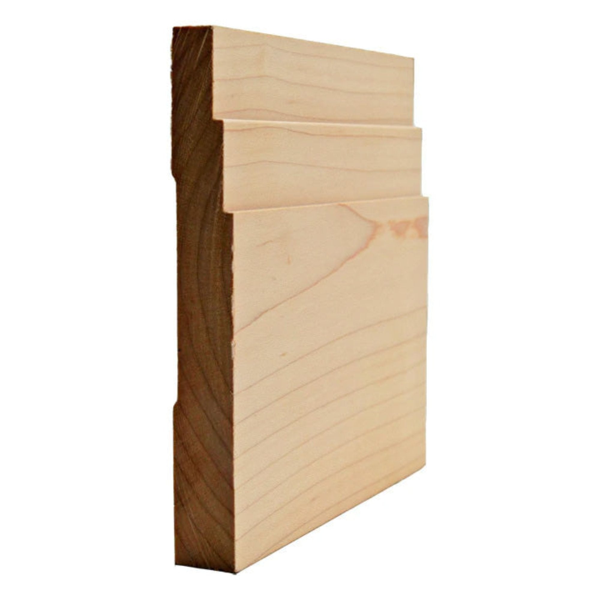 EWBB29 Contemporary Stepped Baseboard Unfinished in various hardwoods