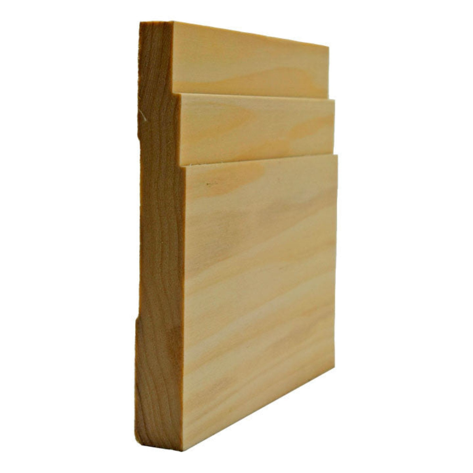 EWBB29 Contemporary Stepped Baseboard Unfinished in various hardwoods
