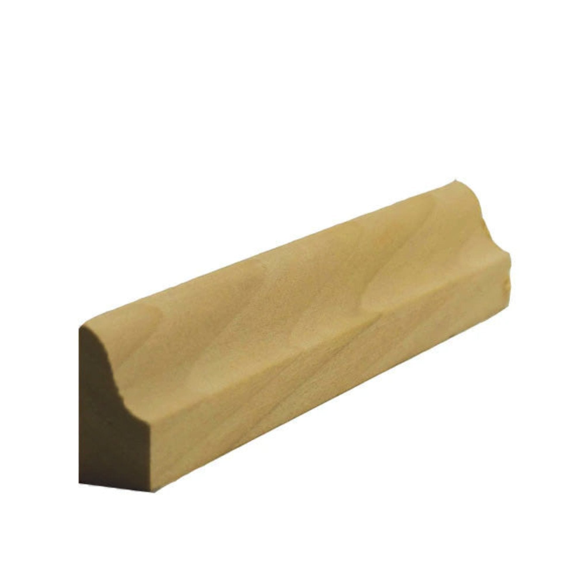 Unfinished solid hardwood baseboard shoe molding, ogea style, 3/4 inch tall