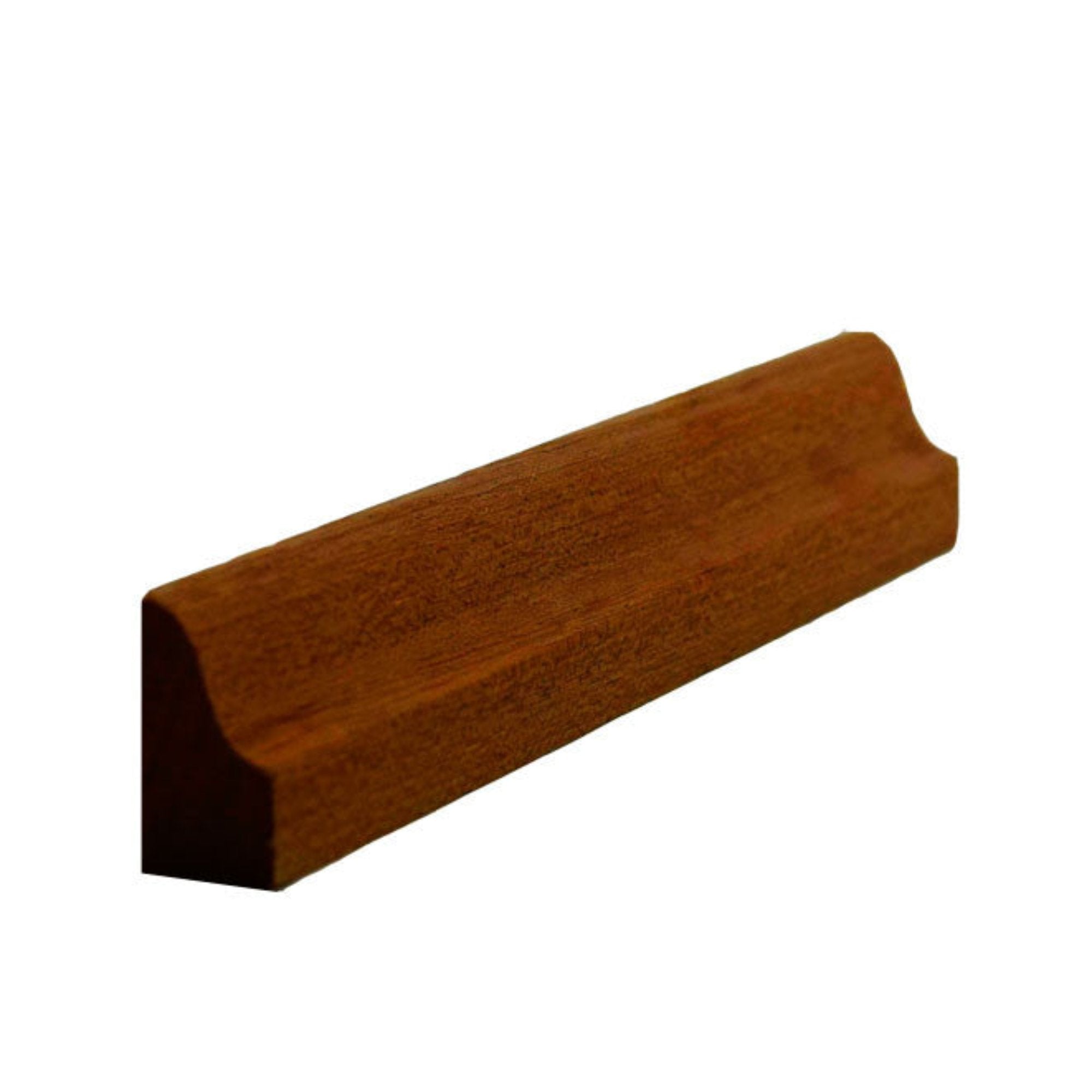 Unfinished solid hardwood baseboard shoe molding, ogea style, 3/4 inch tall