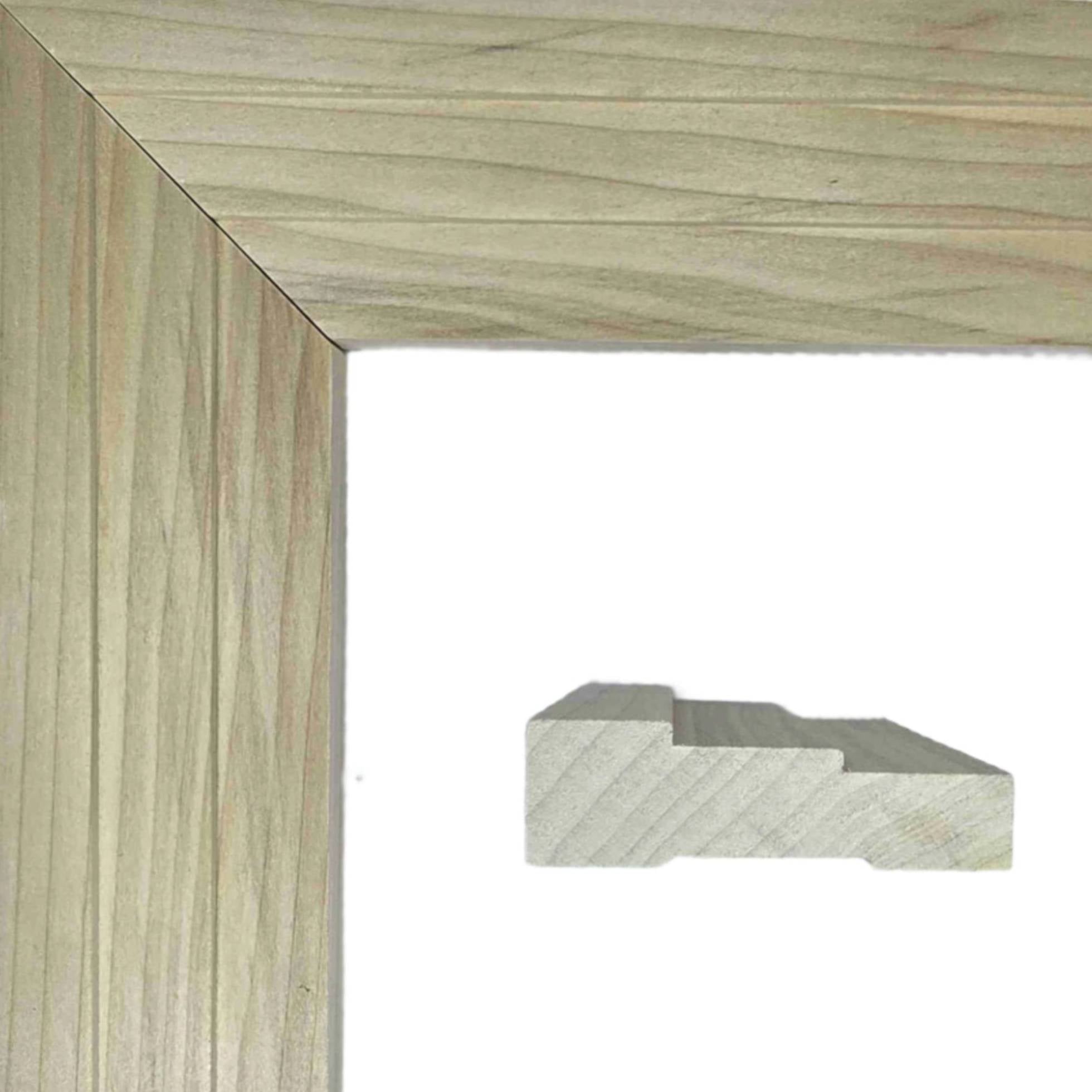 EWCA34 Contemporary 2-1/2 inch wide x 3/4 inch thick stepped hardwood door and window casing unfinished trim
