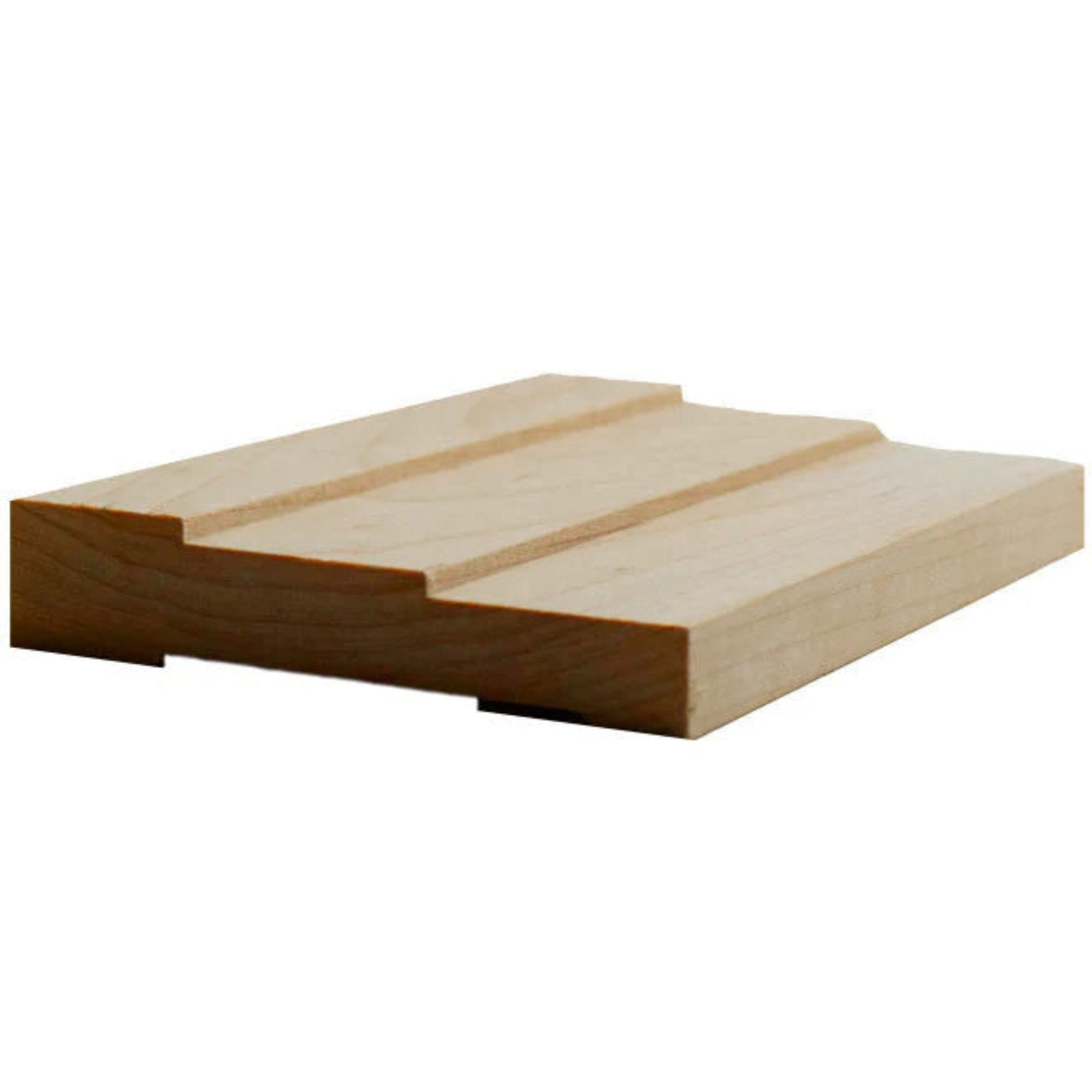 EWCA35 Contemporary 3-1/2 inch wide stepped hardwood casing moulding in various wood types