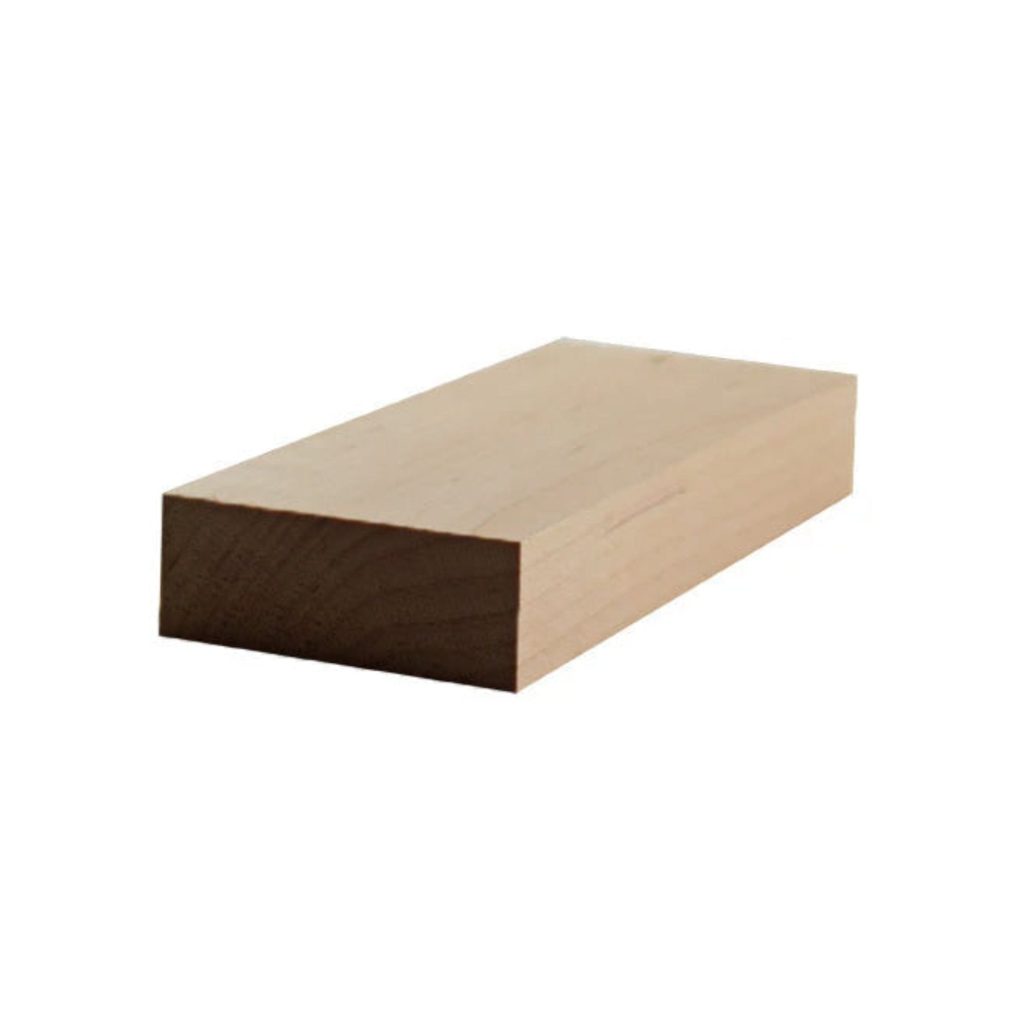 EWCA51 Square Casing 2 inch wide x 3/4 inch thick unfinished hardwood moulding trim in various wood species