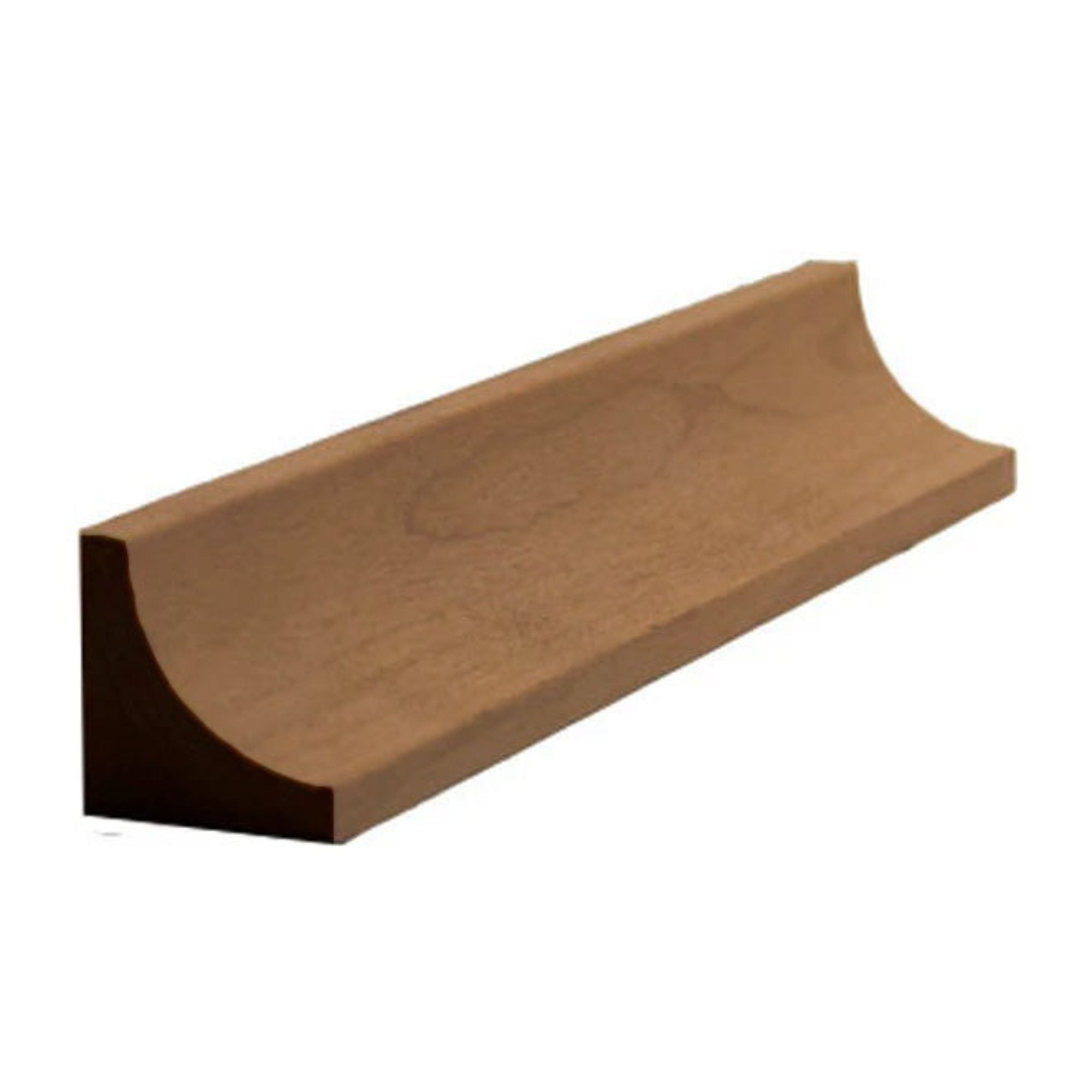 Unfinished 3/4 inch by 3/4 inch solid hardwood cove molding trim