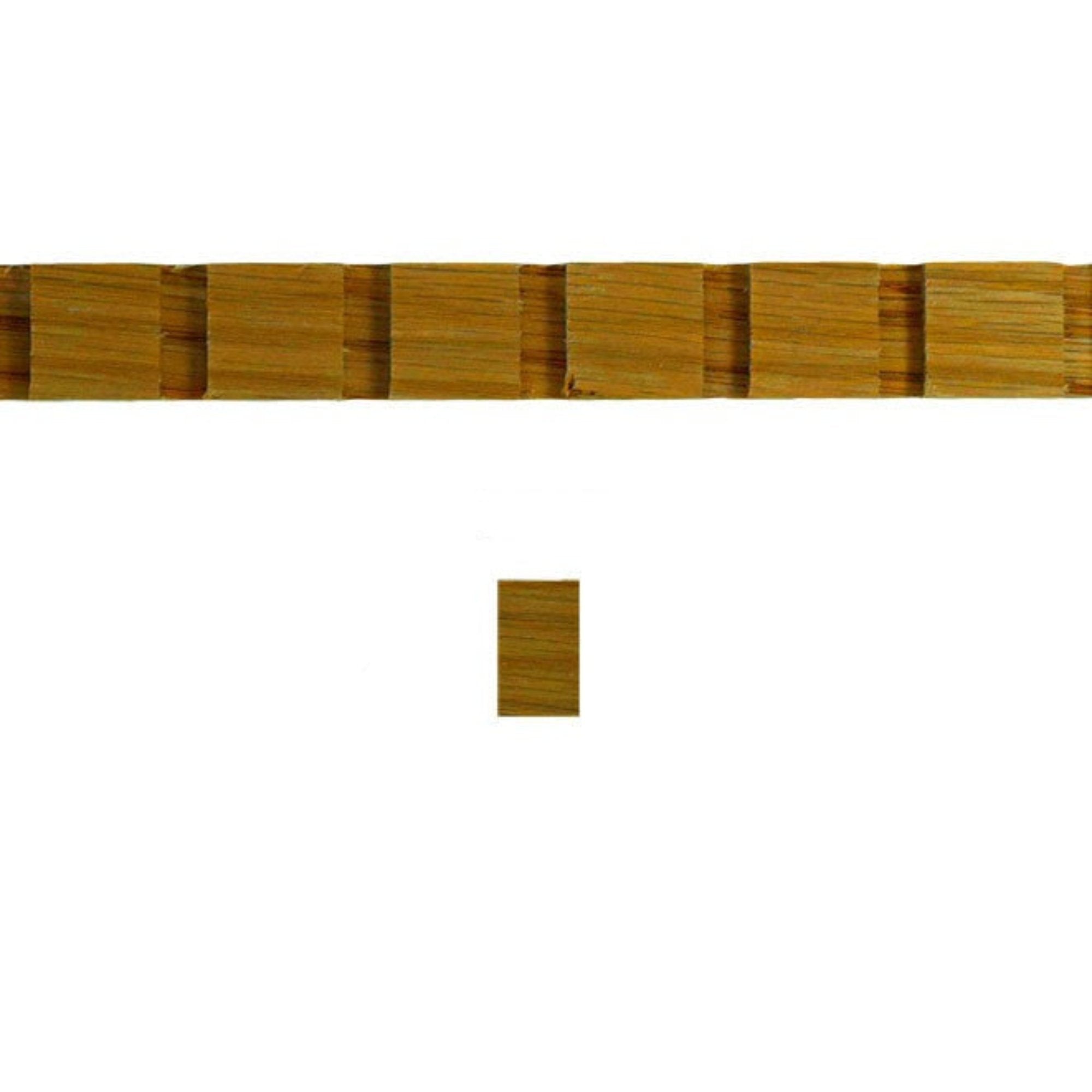 EWCD91 unfinished hardwood dentil moulding showing saw tooth profile
