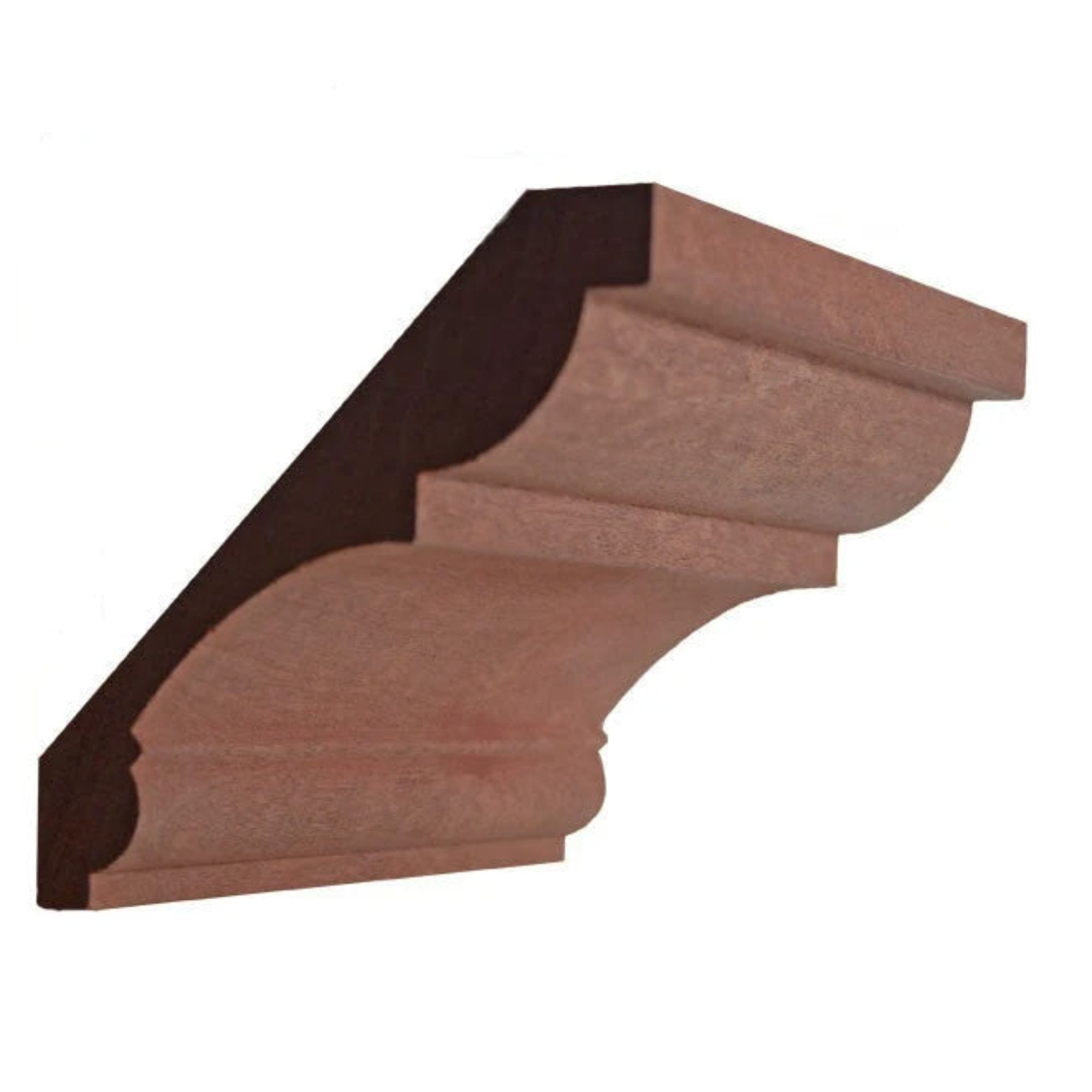 Unfinished solid hardwood crown molding EWCR21 showing traditional profile