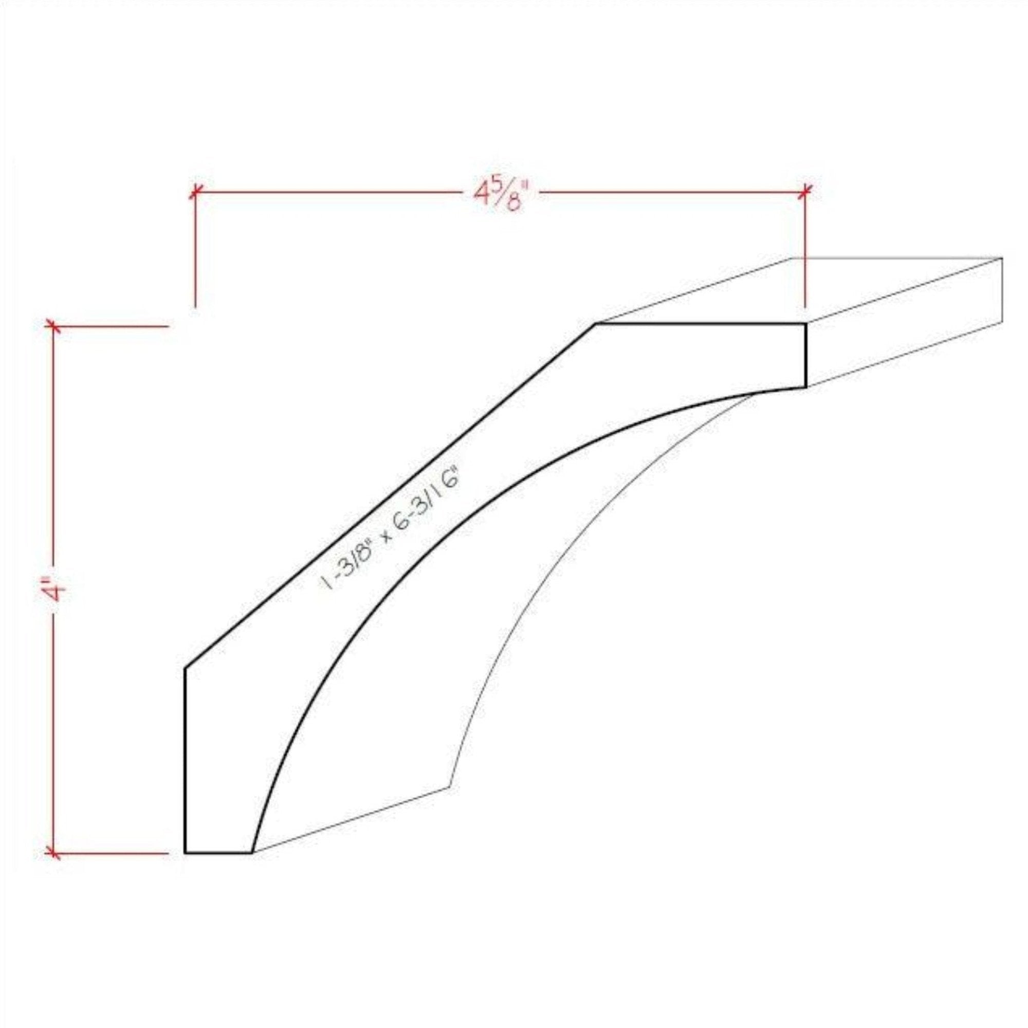 EWCR41 Cove Crown unfinished solid hardwood molding by NewMouldings