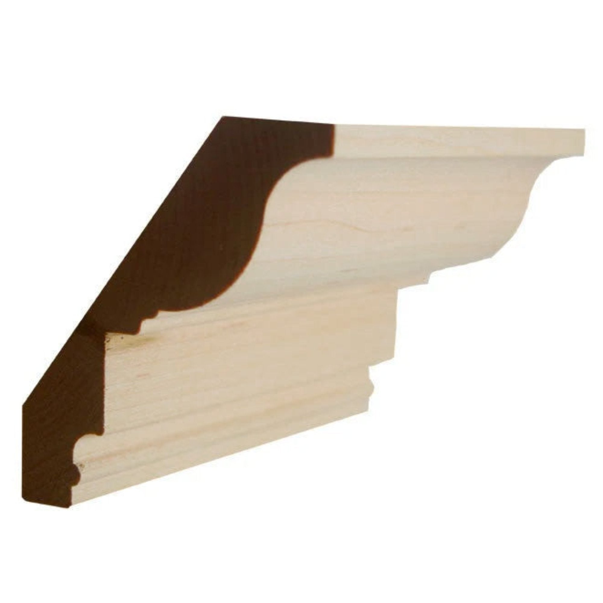 EWCR47 Colonial Crown unfinished hardwood molding showing traditional profile
