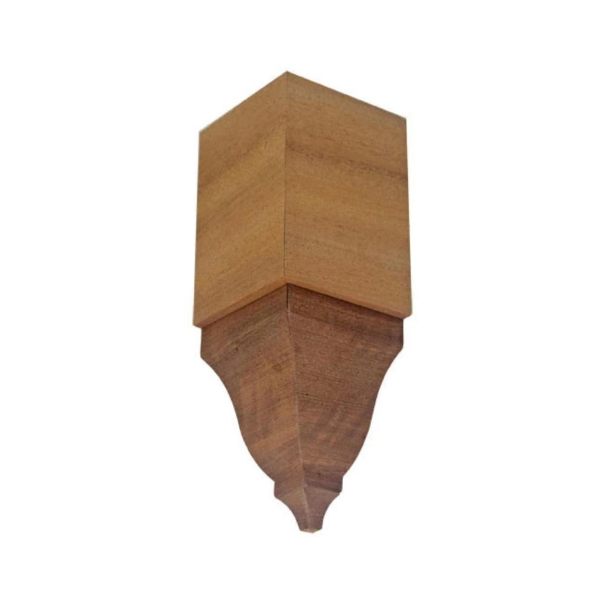EWCR61 unfinished hardwood crown inside corner block in various wood types