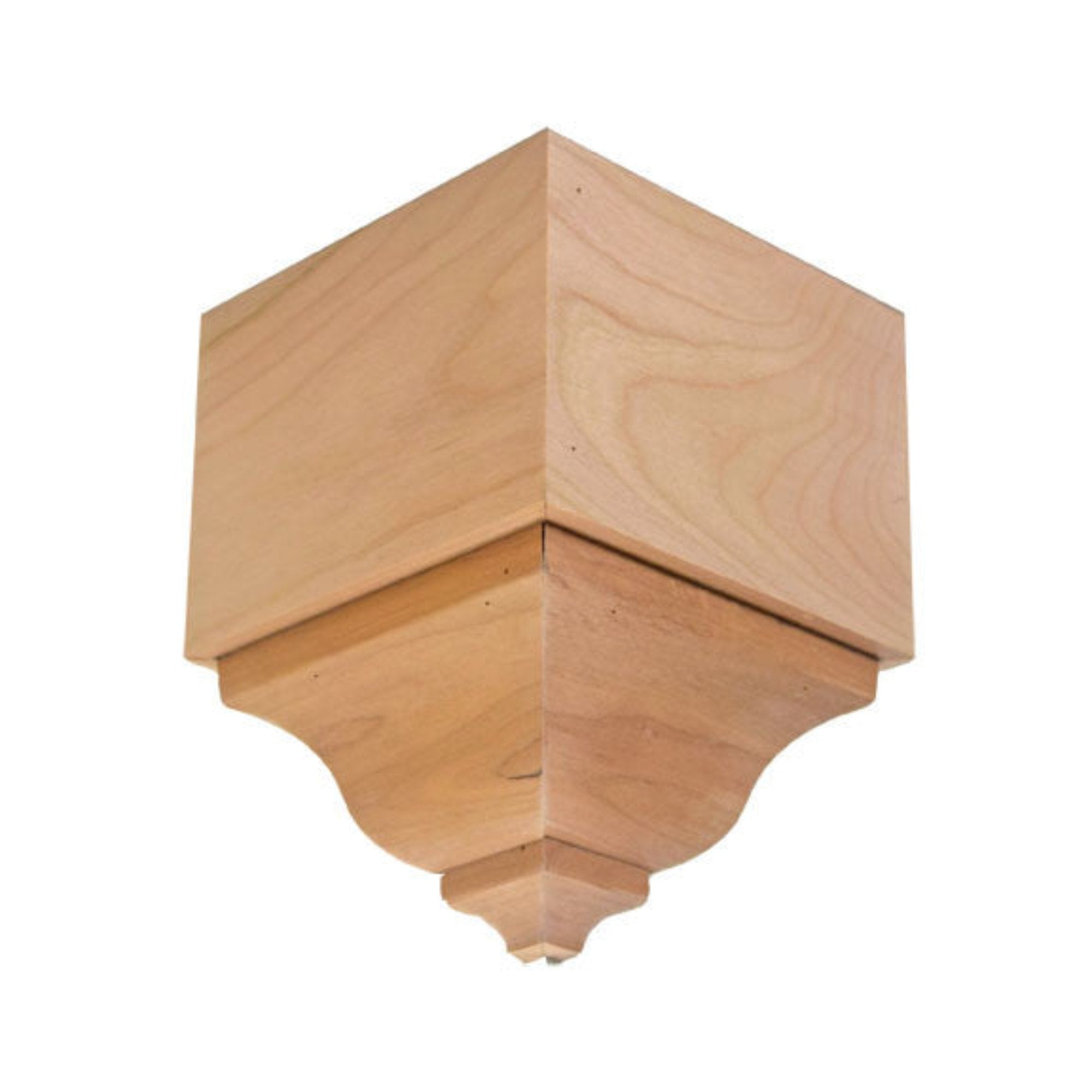 EWCR63 Crown Outside Corner Block unfinished solid hardwood molding
