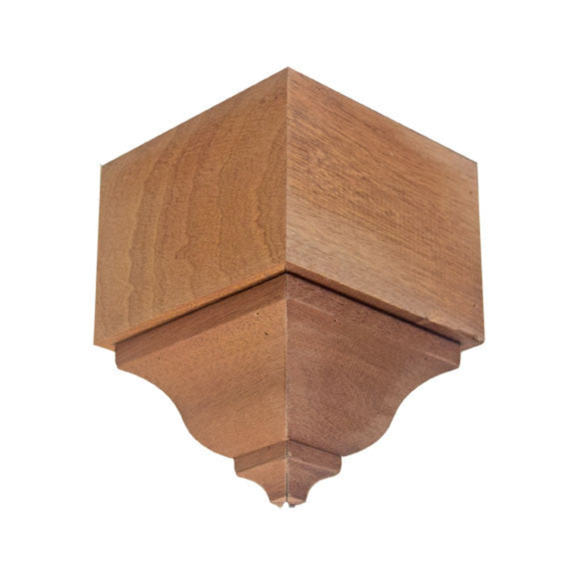 EWCR63 Crown Outside Corner Block unfinished solid hardwood molding