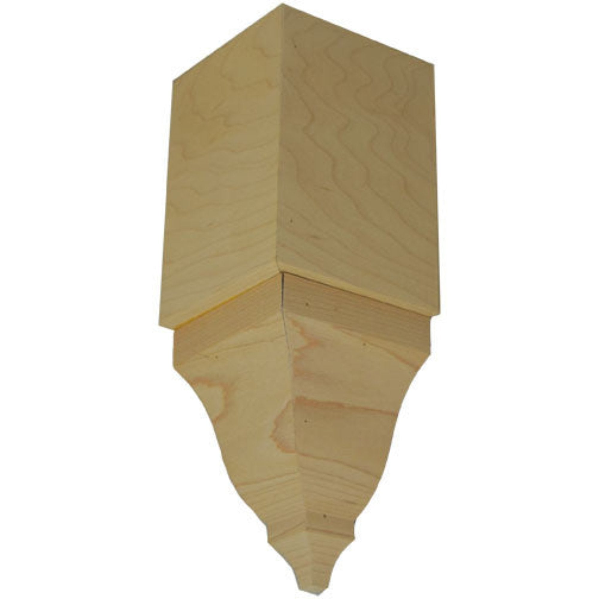 EWCR81 Crown Inside Corner Block unfinished solid hardwood in various wood types
