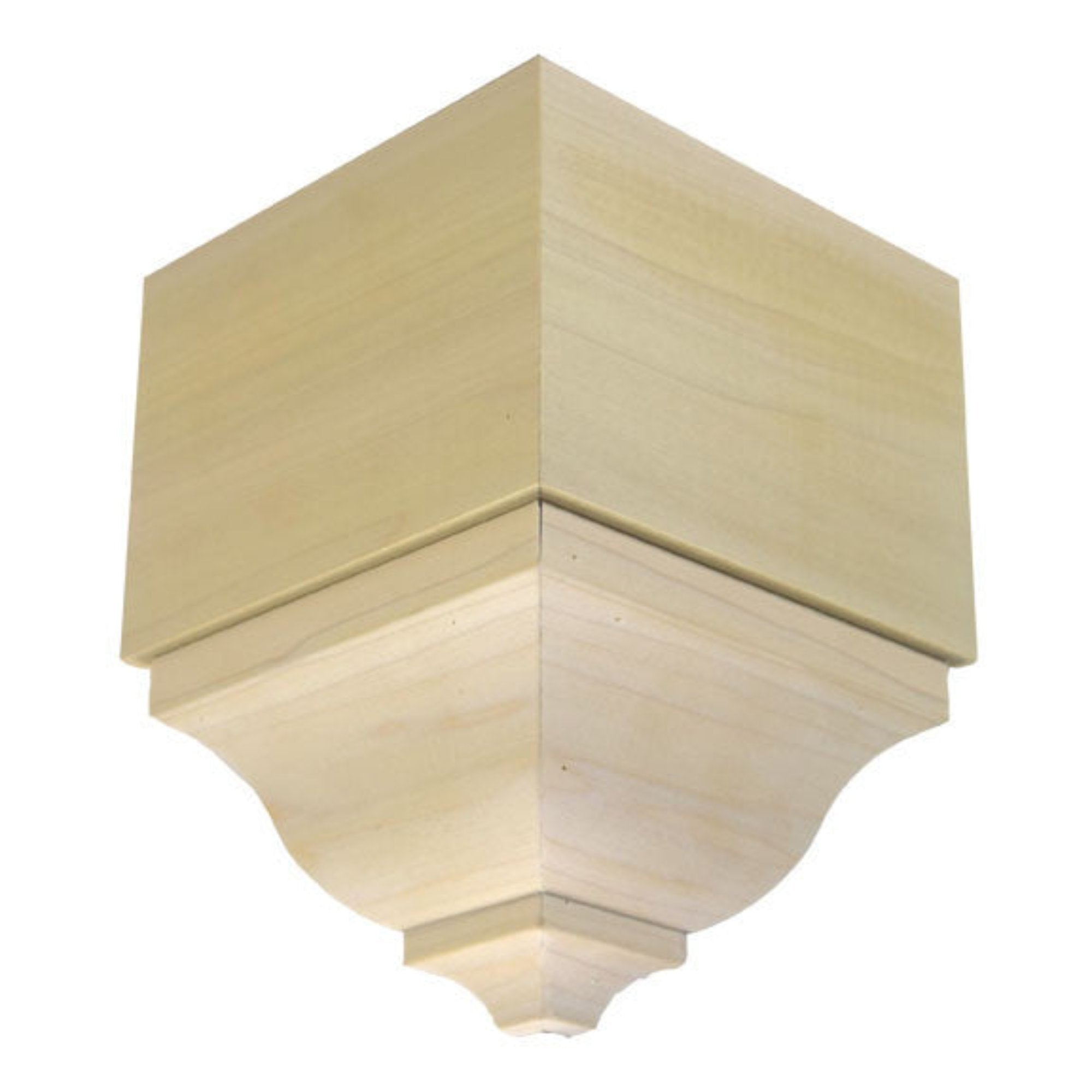 EWCR83 Crown Outside Corner Block in various hardwood finishes