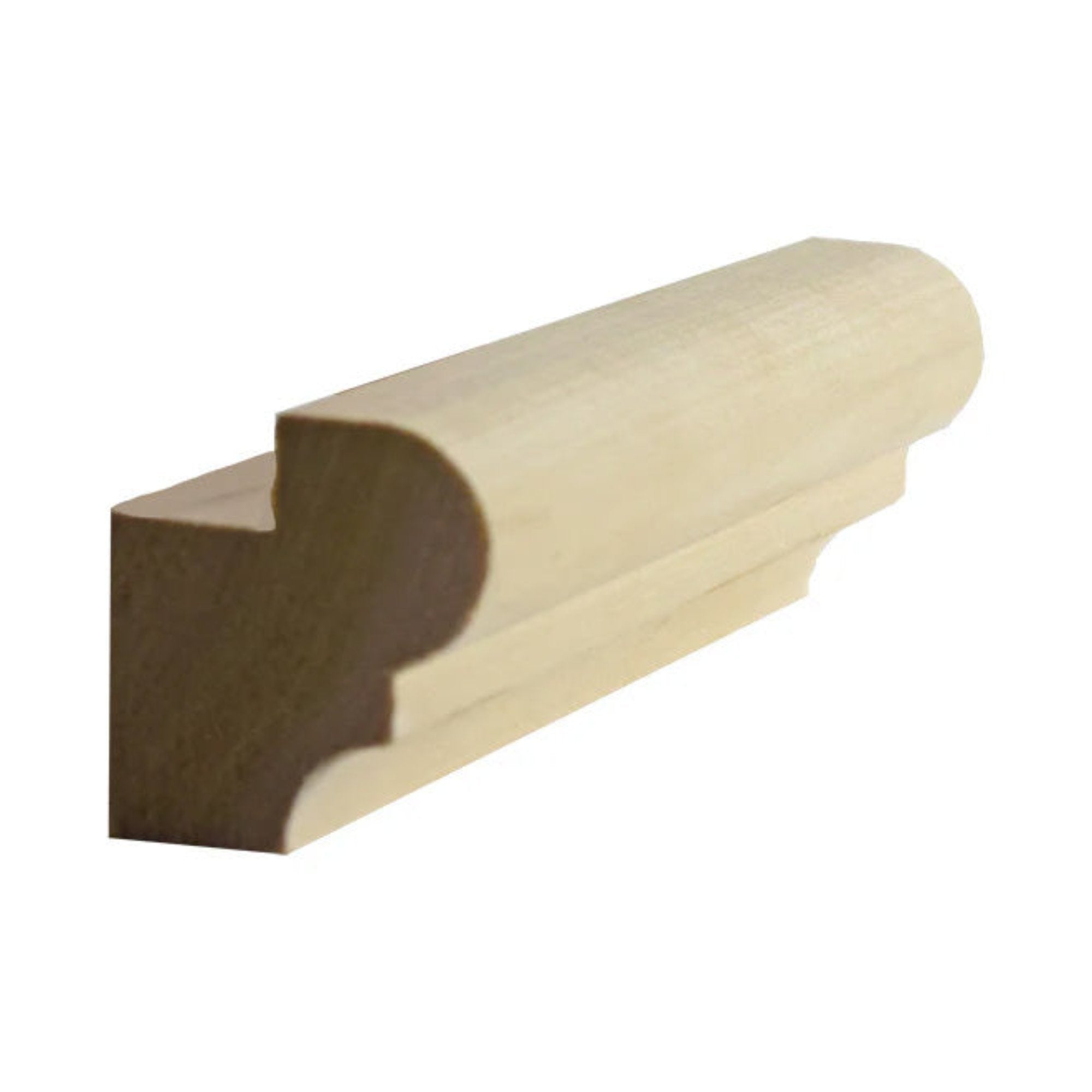 Unfinished solid hardwood kitchen cabinet light rail molding