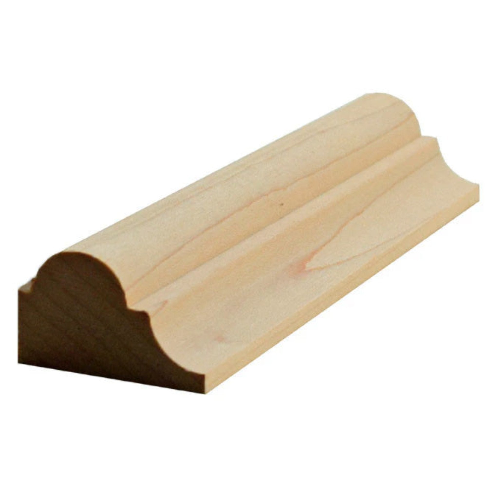 EWPM23 unfinished nose and cove panel molding 1-1/4 inch wide by 3/4 inch thick in various hardwood species