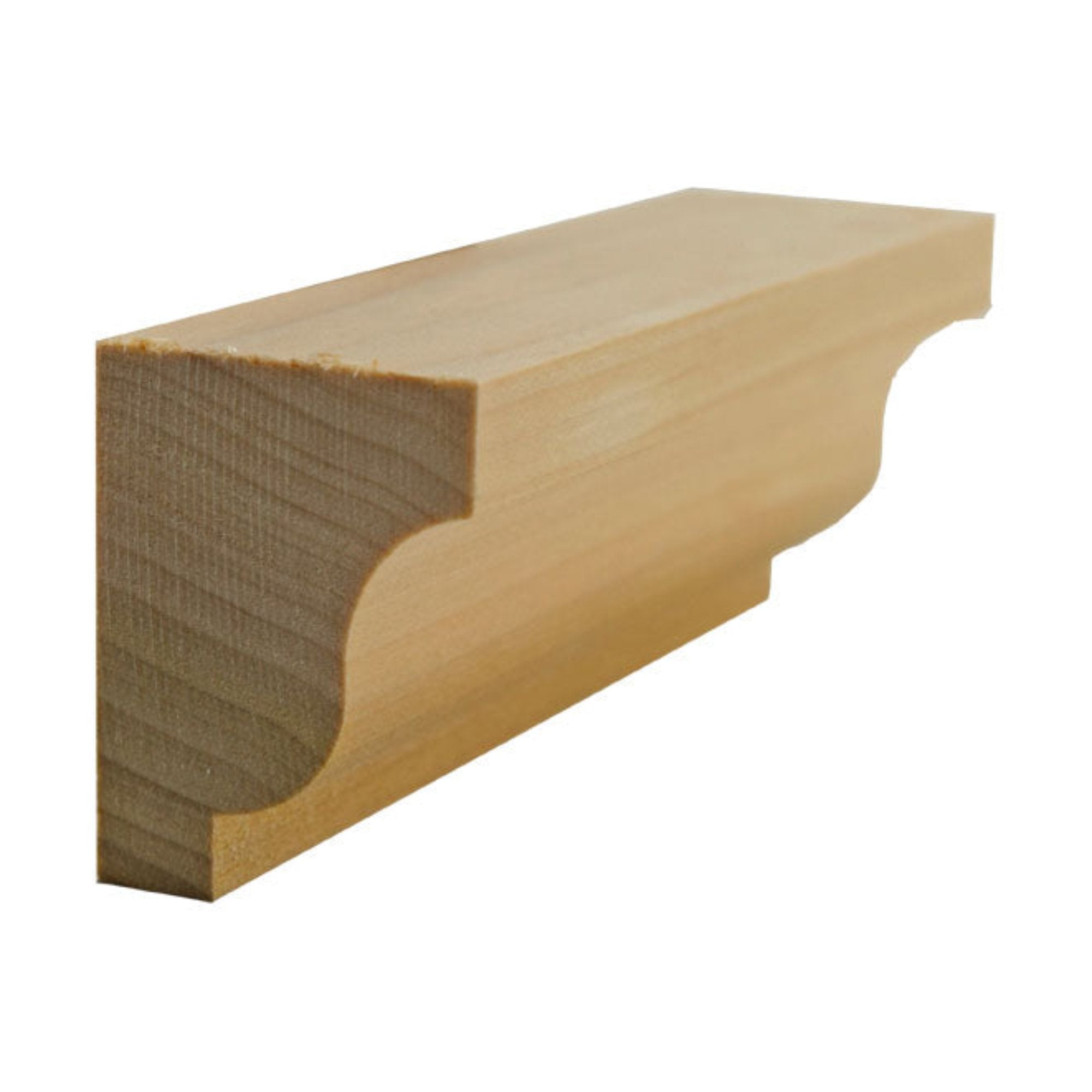 EWSC15 Solid Crown Moulding 1-3/4 inch high by 1-3/8 inch deep unfinished poplar wood