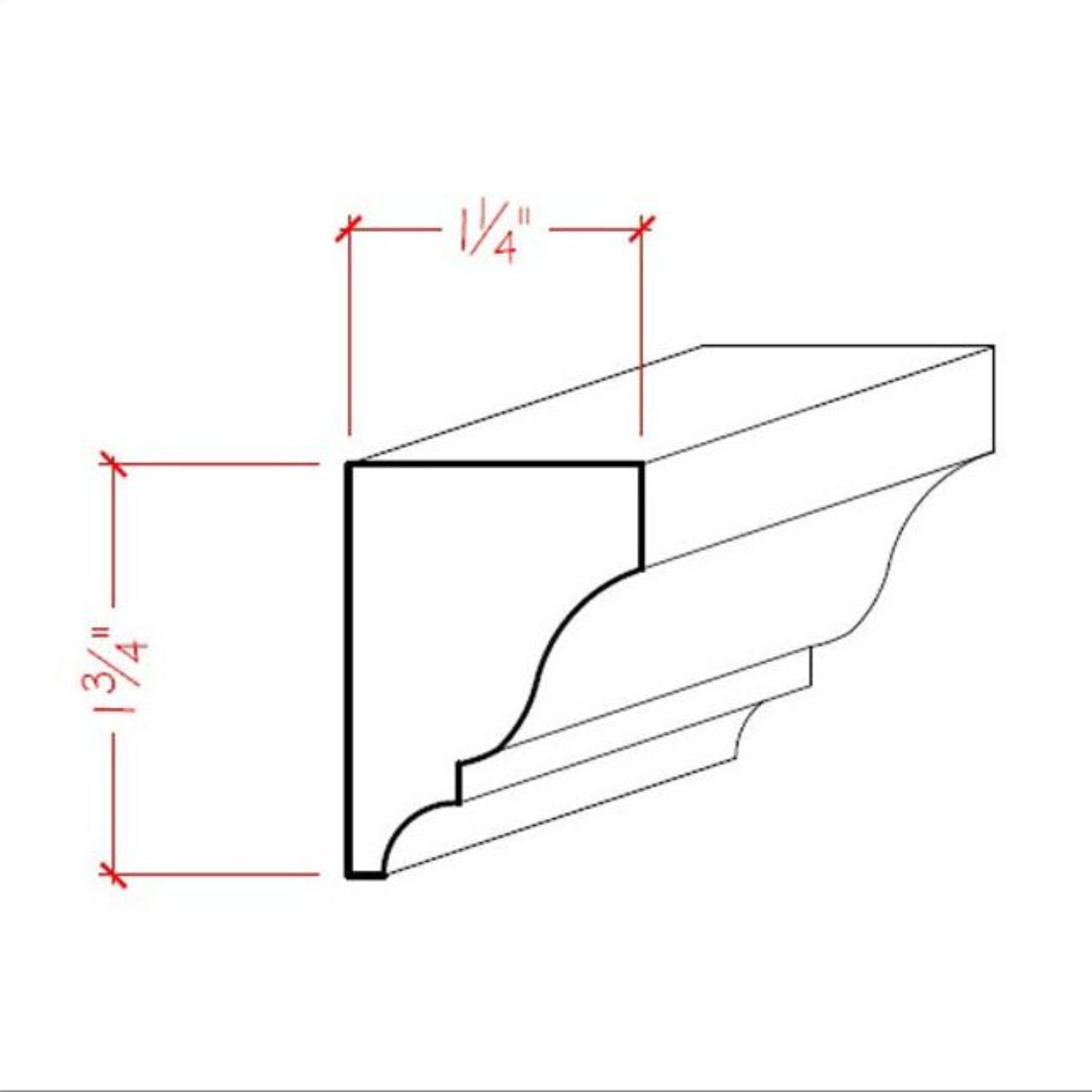 EWSC18 Solid Crown Moulding unfinished solid hardwood piece