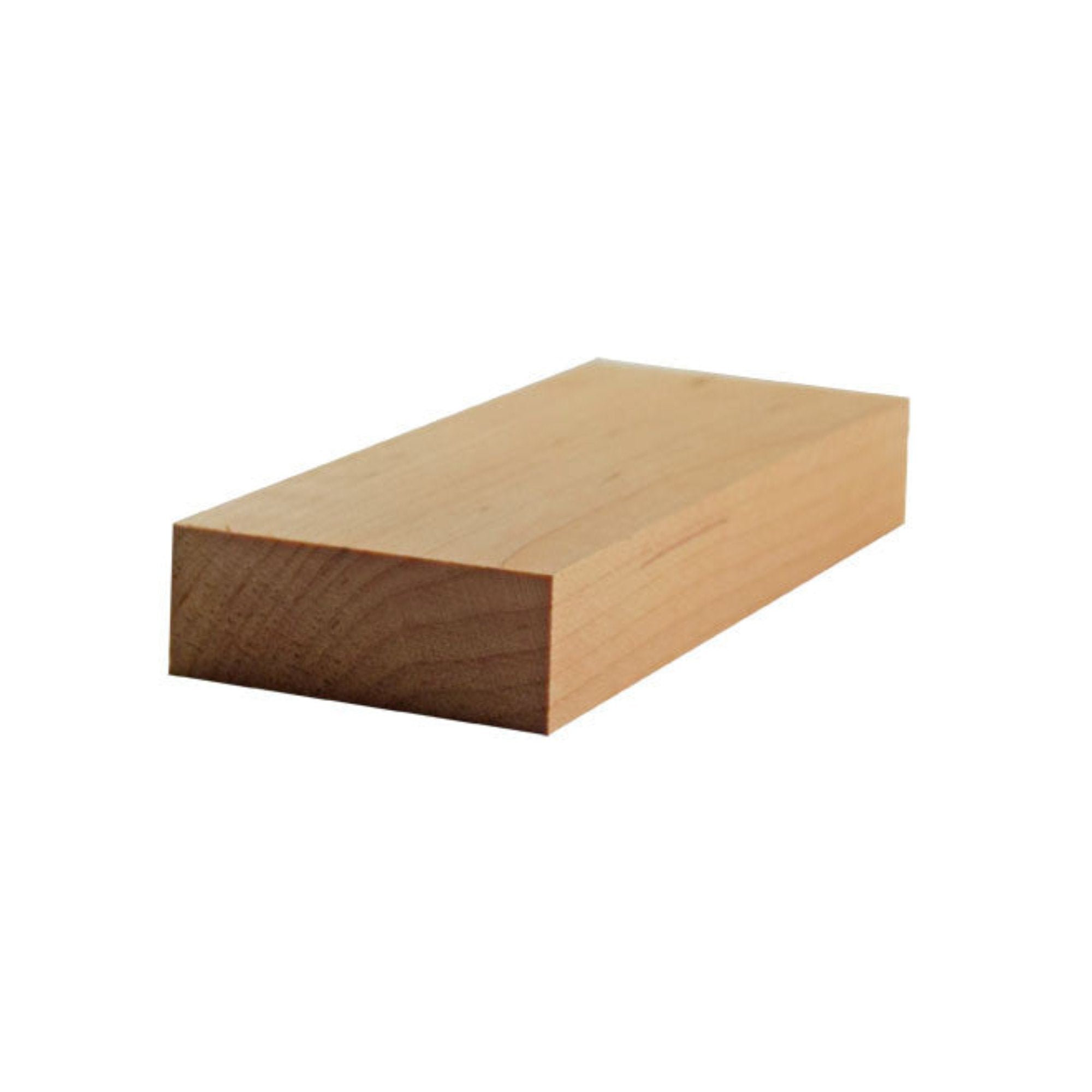 Unfinished 2 inch wide by 3/4 inch thick solid hardwood window sill molding