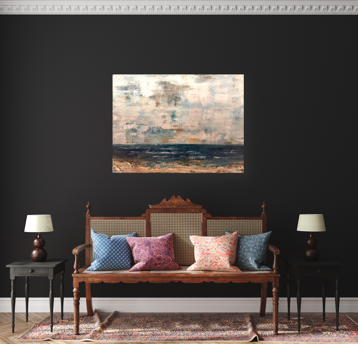 Earth Sea and Sky Artist Enhanced Canvas Print by John Beard Collection - product image 3 for Resin Society