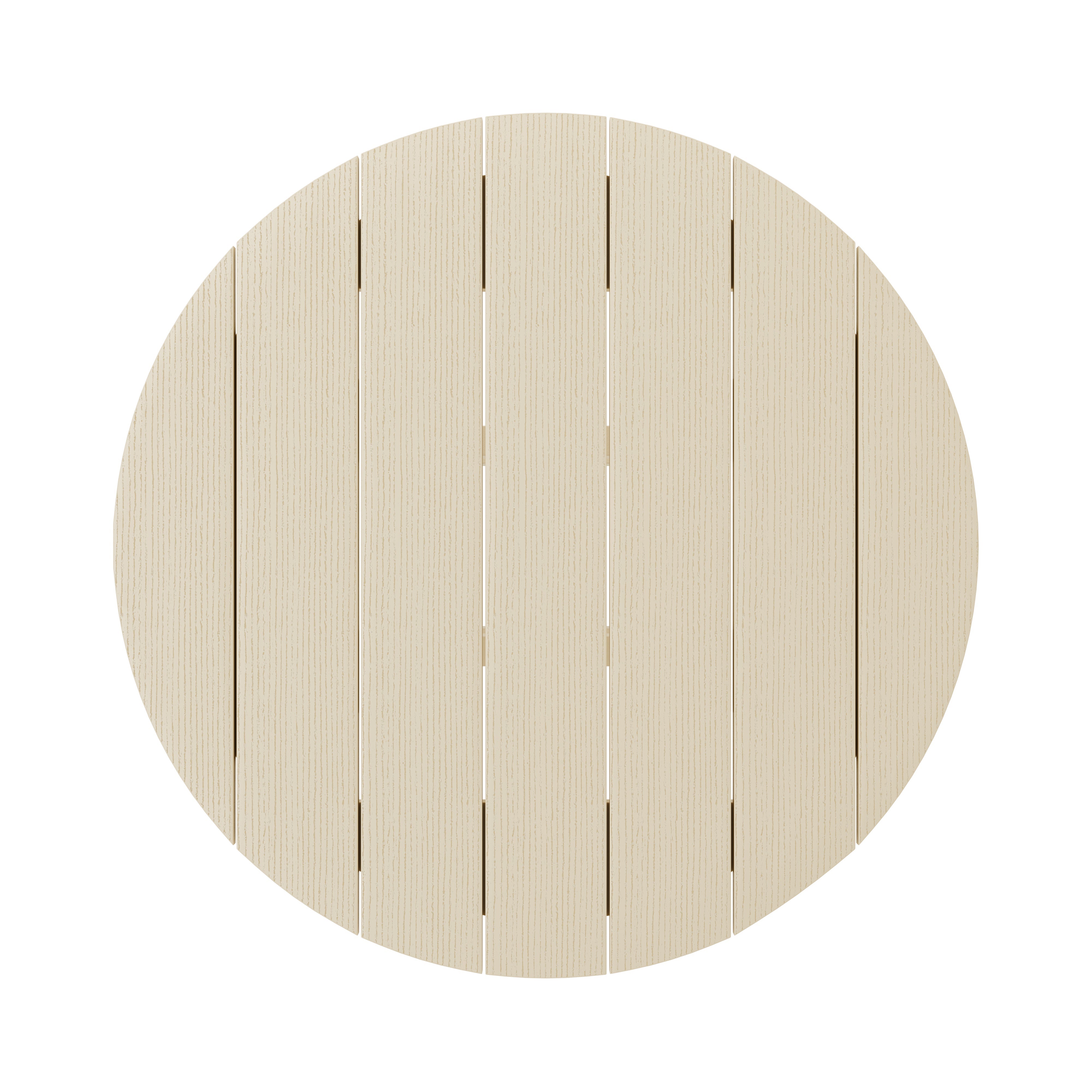 SoPoly 36 inch round bar height table in outdoor setting