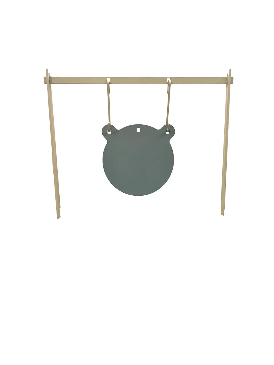 Elite Series Gong mounted showing 10 inch SR500 ballistic steel disc and hanging frame