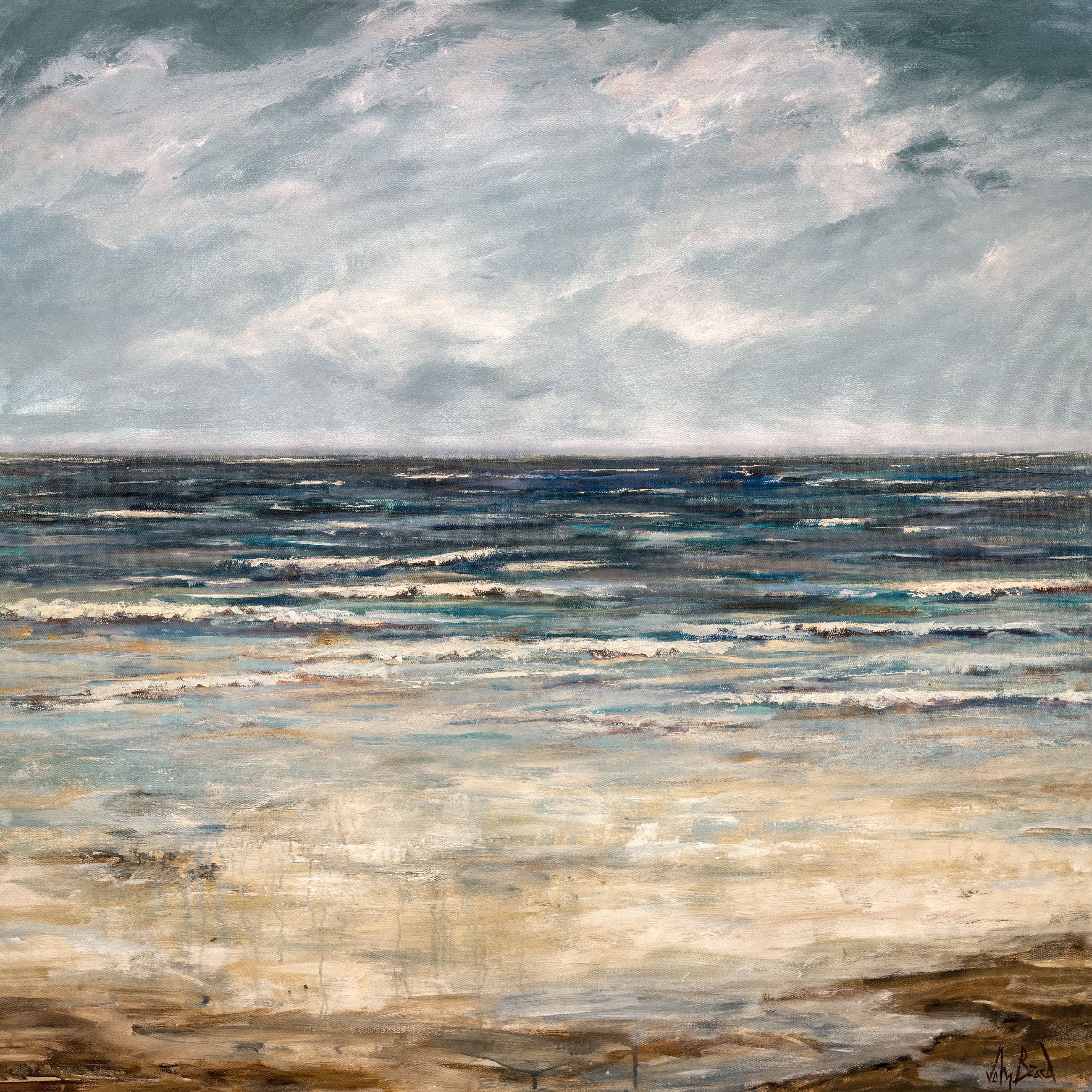 Emerald Sea Artist Enhanced Canvas Print by John Beard Collection - main product image for Resin Society