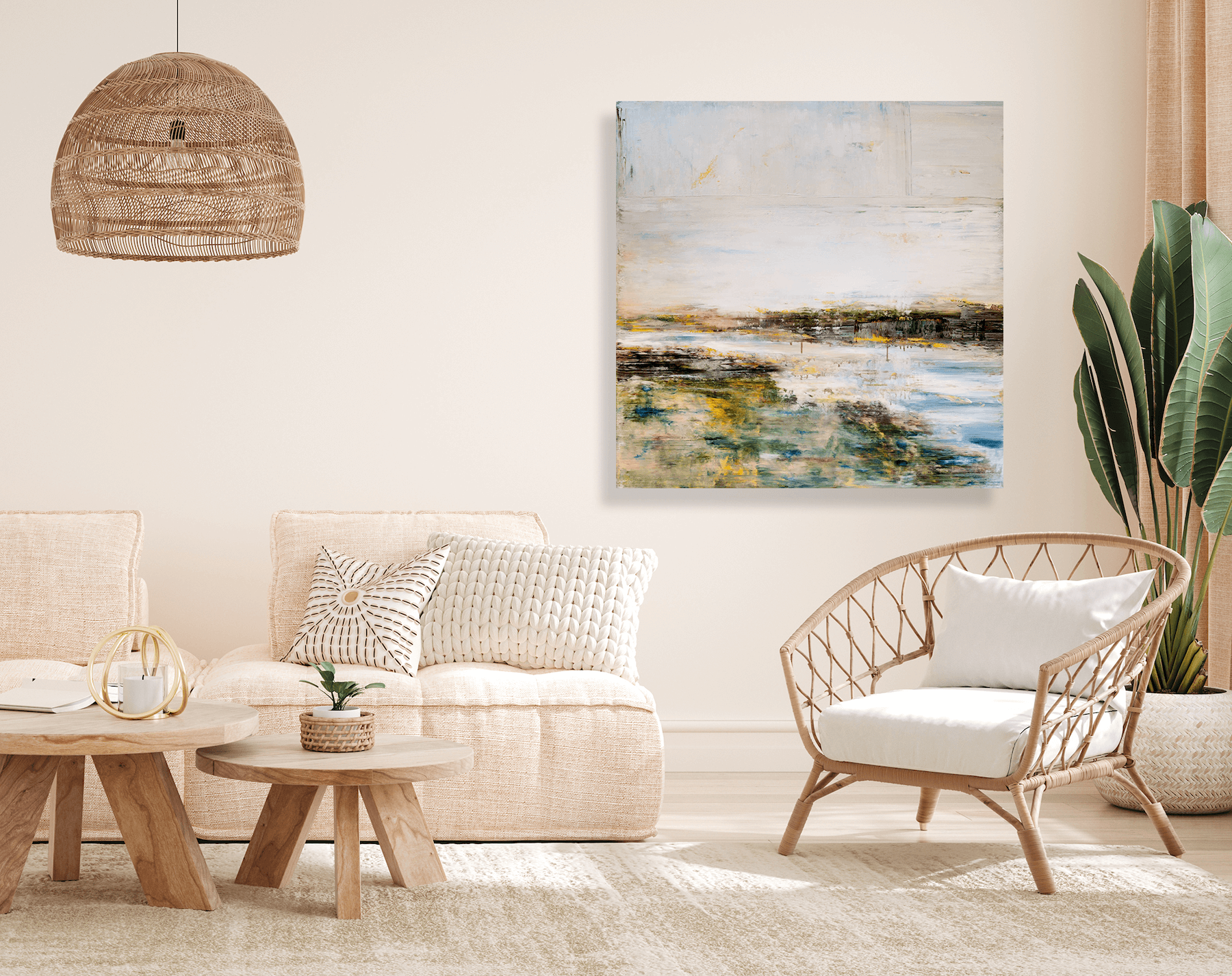 Estuary 48x48 Artist Enhanced Canvas Print
